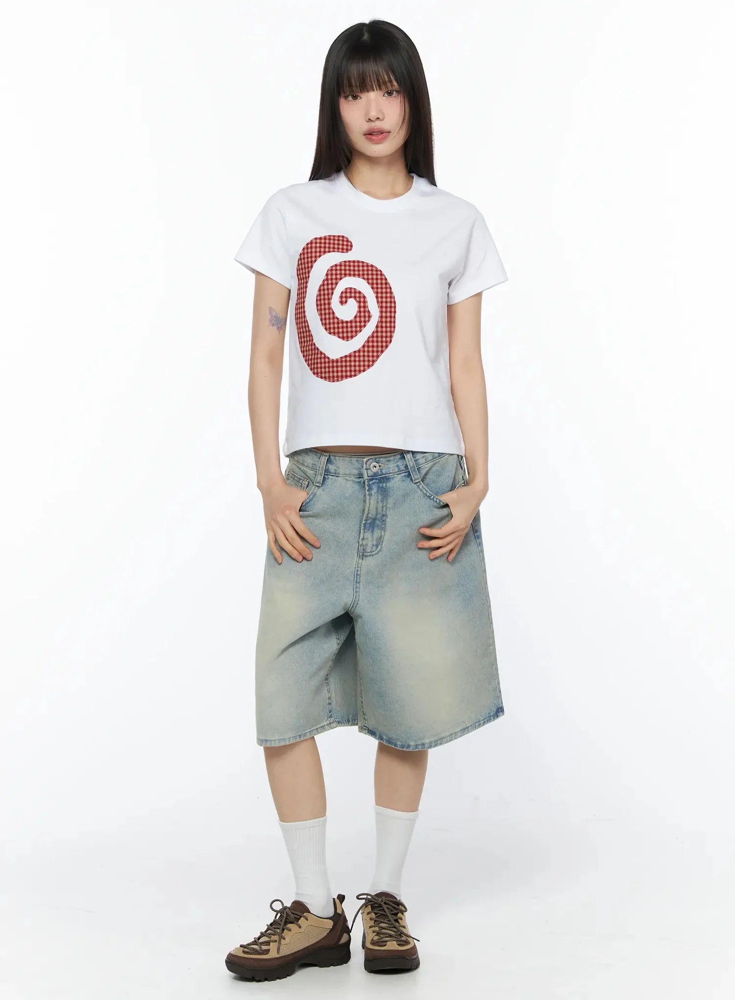 Retro Spiral Graphic Tee IY525 - Image 4