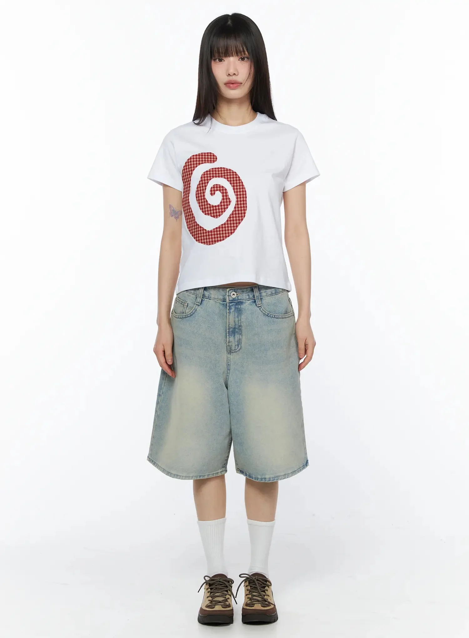 Retro Spiral Graphic Tee IY525 - Image 8