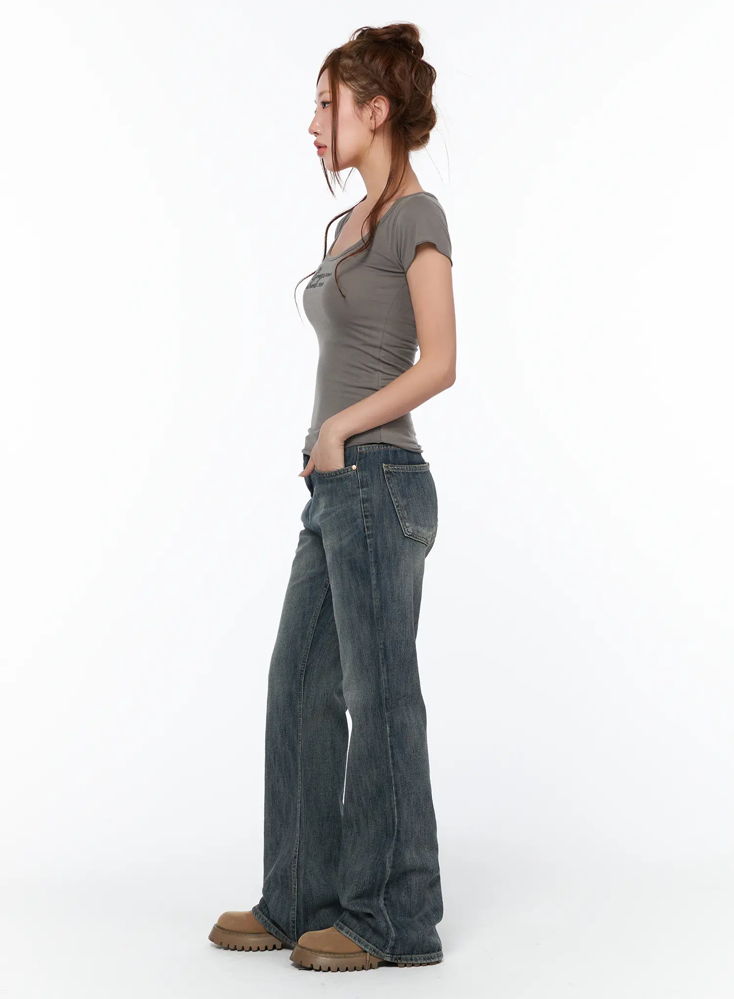 Rhinestone Accent Corset T-Shirt CA515 - Image 7