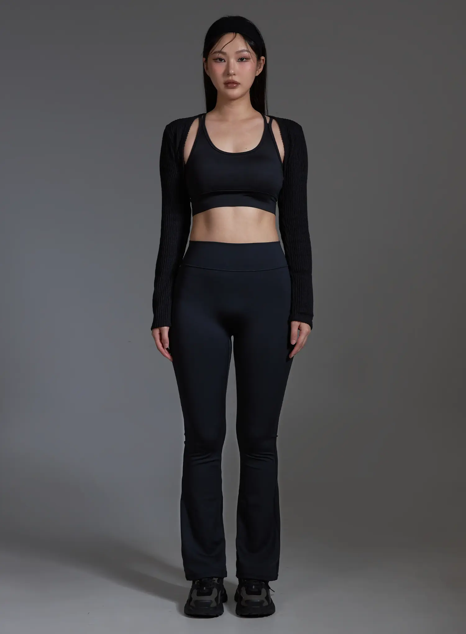Ribbed Bolero Top (Black) IO517 - Image 4