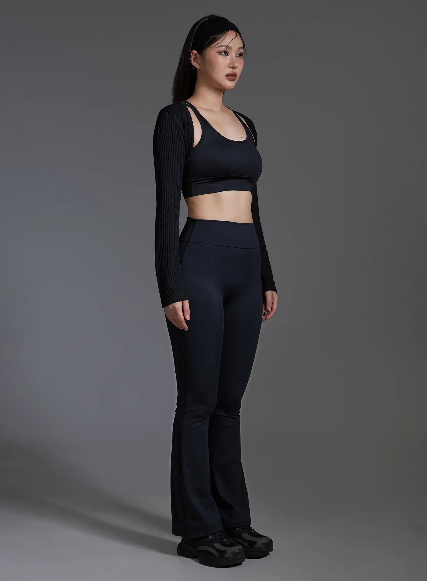 Ribbed Bolero Top (Black) IO517 - Image 5