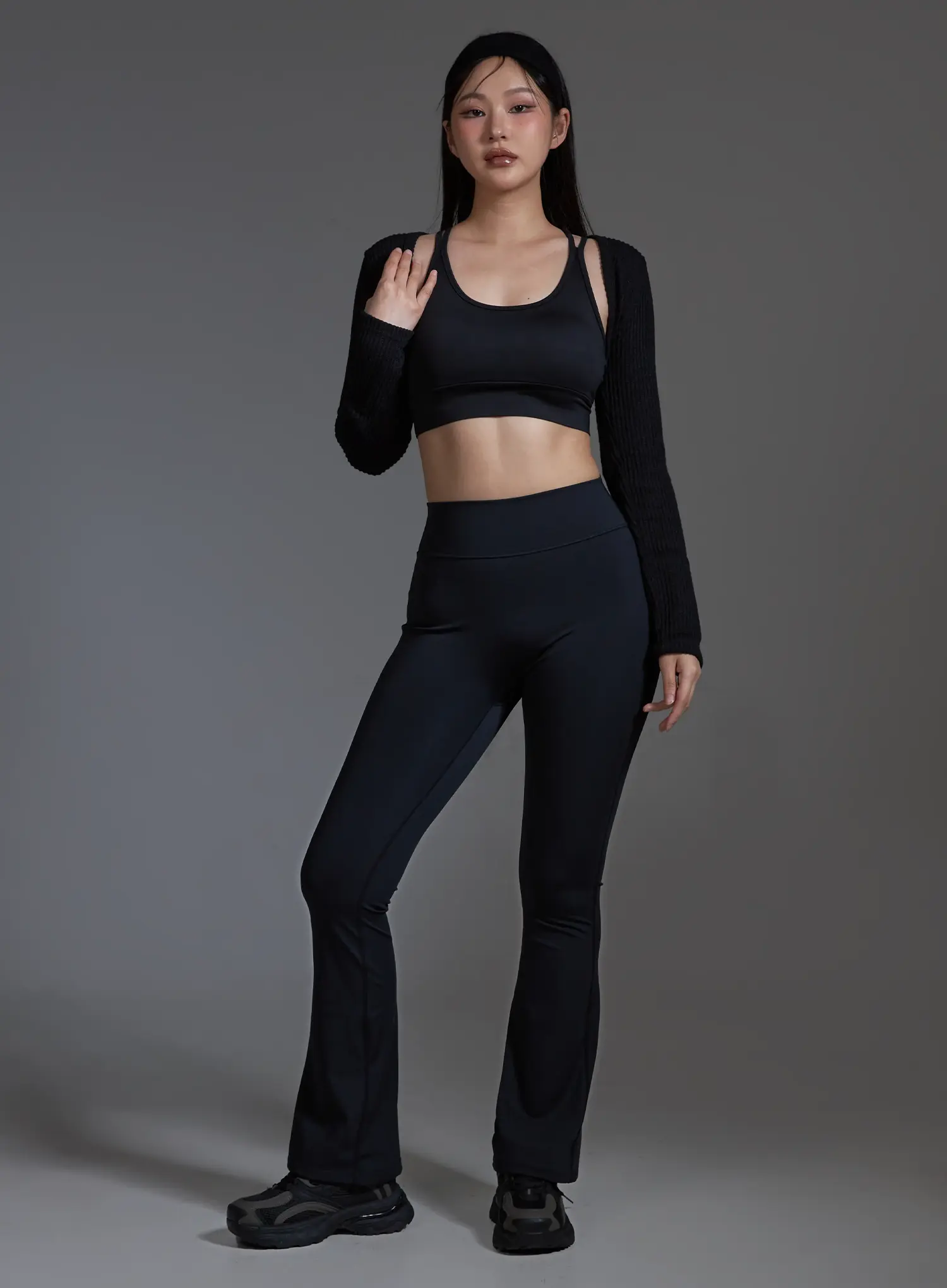 Ribbed Bolero Top (Black) IO517 - Image 9
