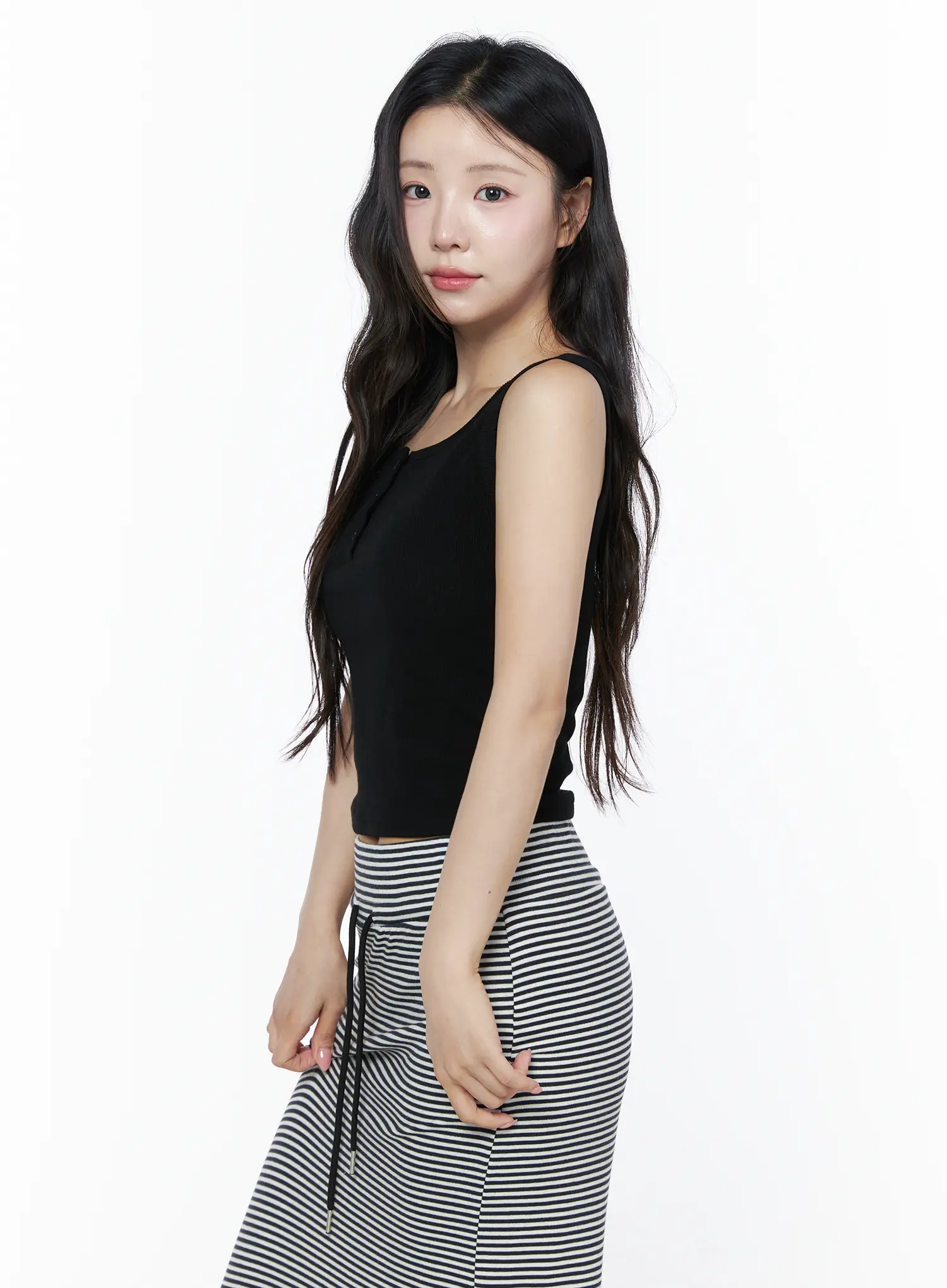 Ribbed Button Tank Top IU525 - Image 5