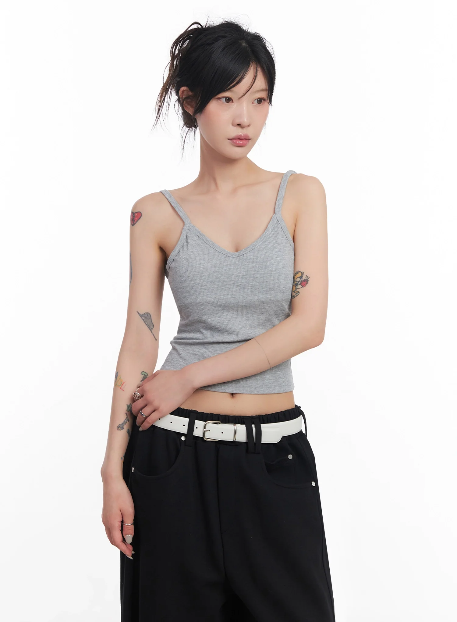 Ribbed Cap-Sleeve Tank IC503 - Image 8