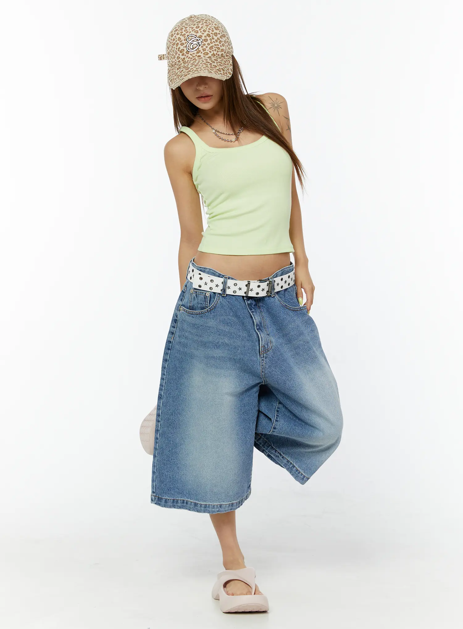 Ribbed Crop Tank Top CY521 - Image 3