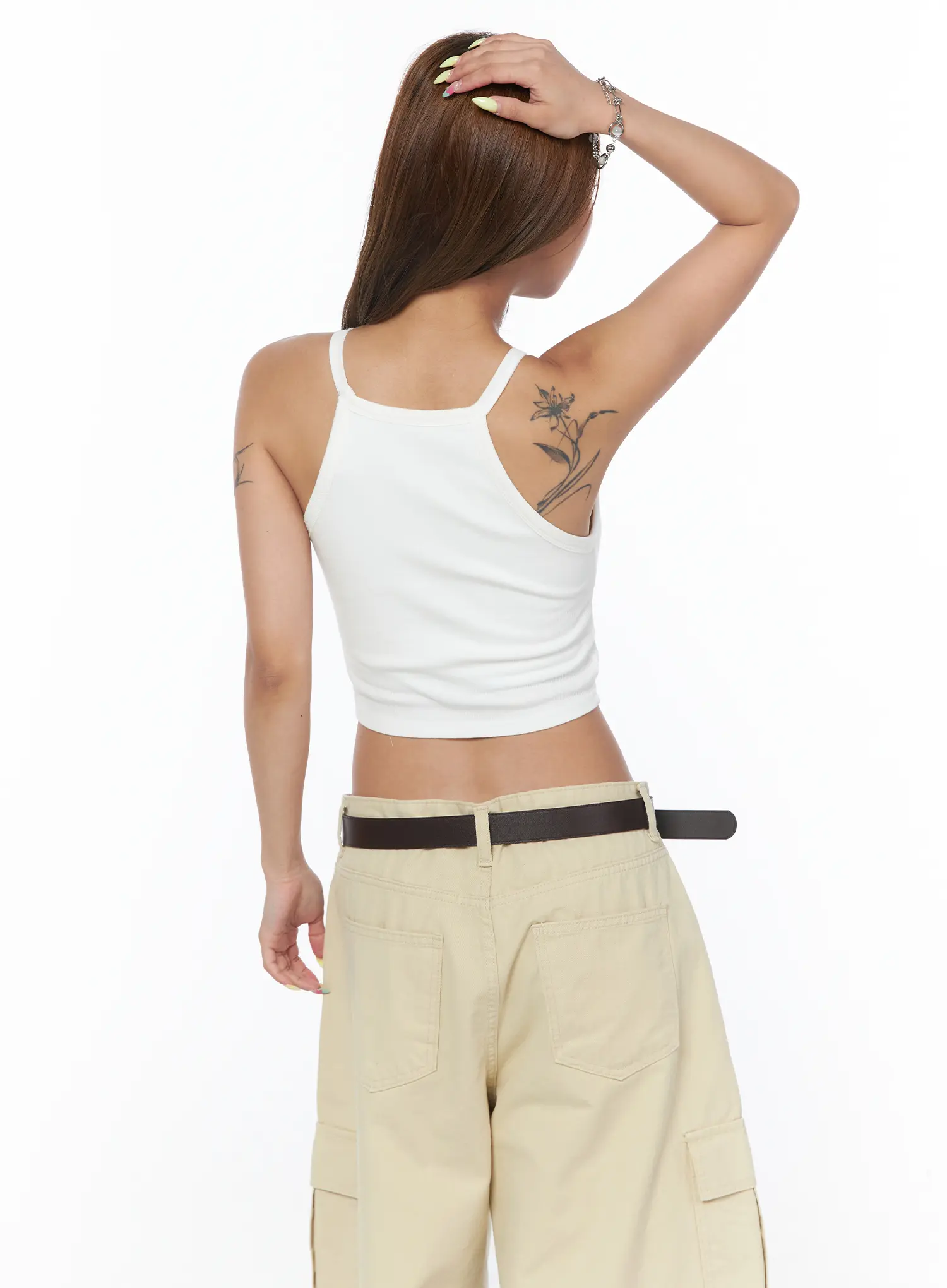 Ribbed Halter Crop Top CU502 - Image 10