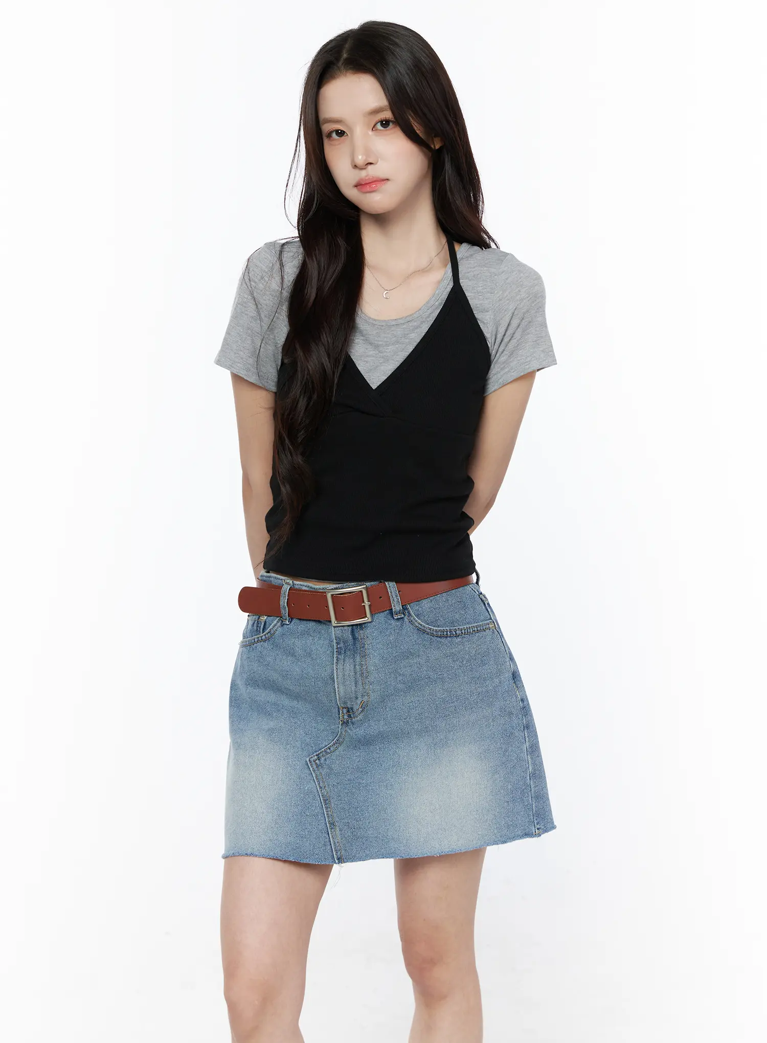 Ribbed Halter Top and Tee Set CU522 - Image 6