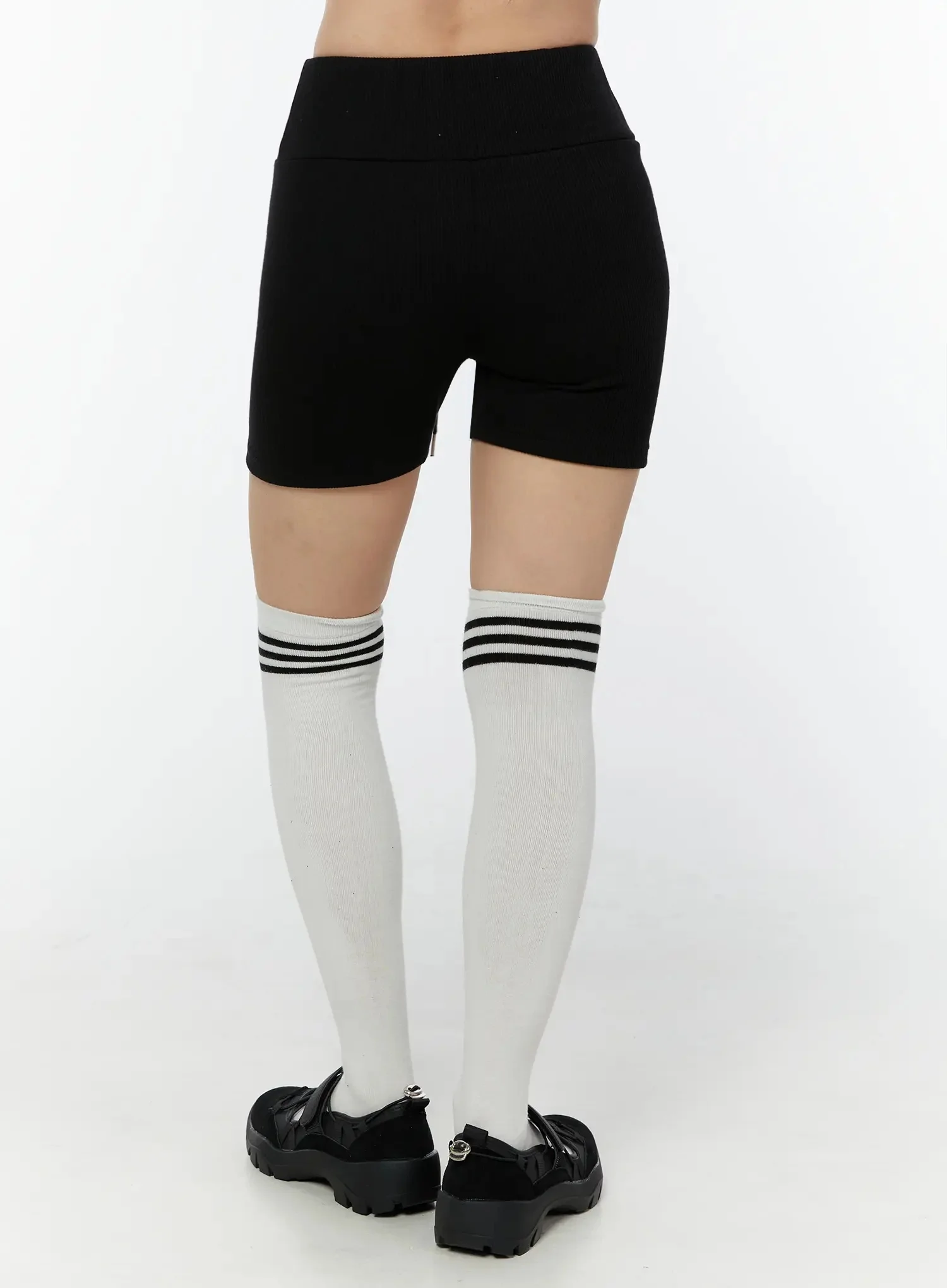 Ribbed High-Waist Biker Shorts IU522 - Image 12