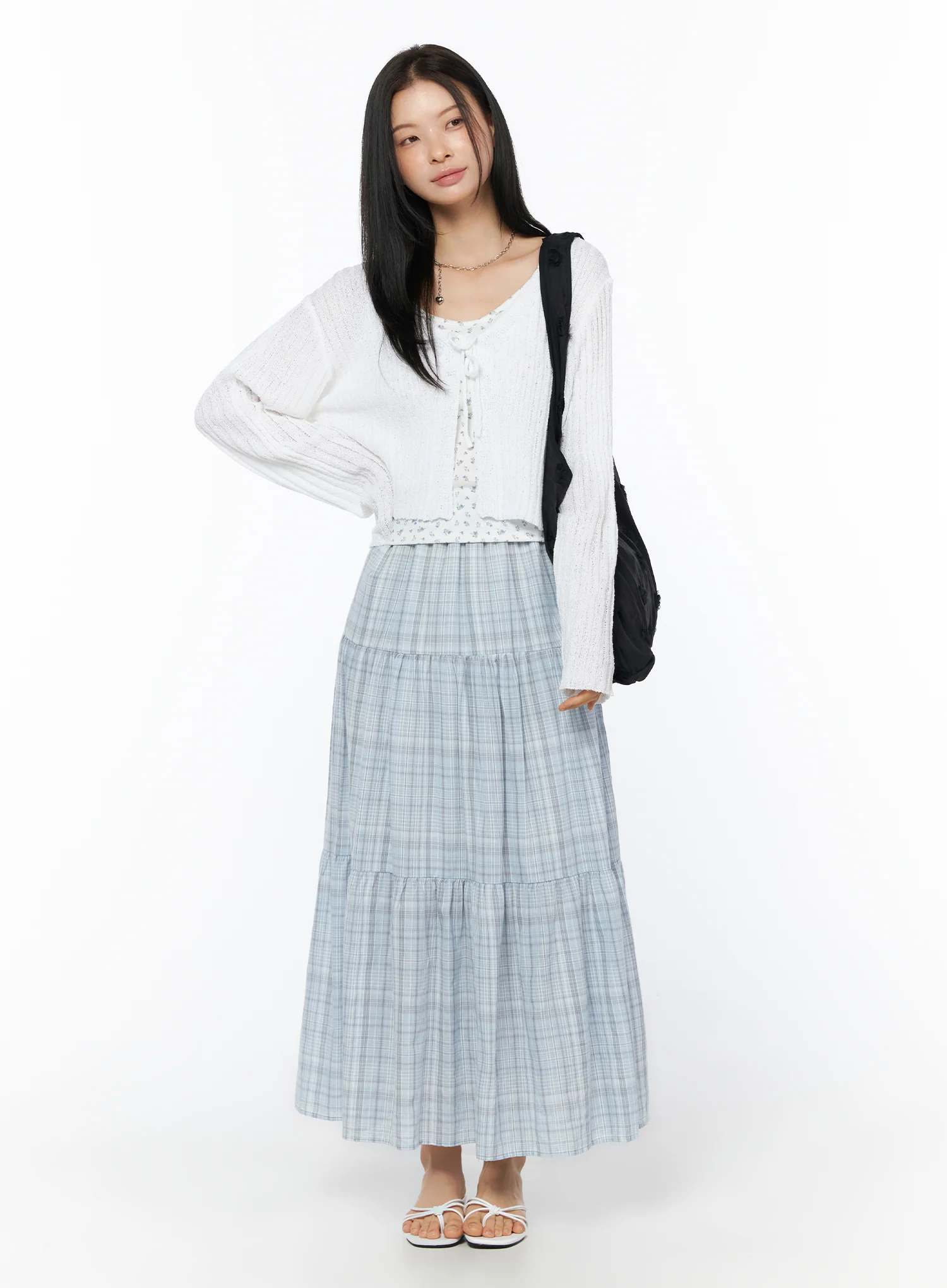 Ribbed Knit Ribbon Bolero Cardigan IU519 - Image 9