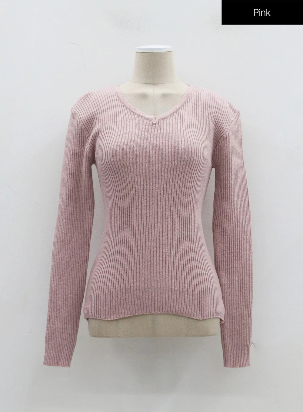 Ribbed Knit V-Neck Top OJ325 - Image 14