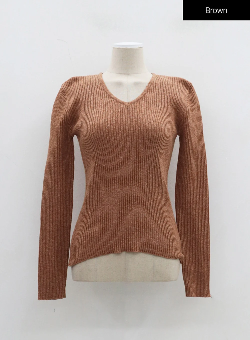 Ribbed Knit V-Neck Top OJ325 - Image 17