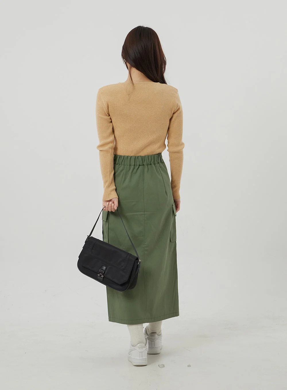Ribbed Knit V-Neck Top OJ325 - Image 9