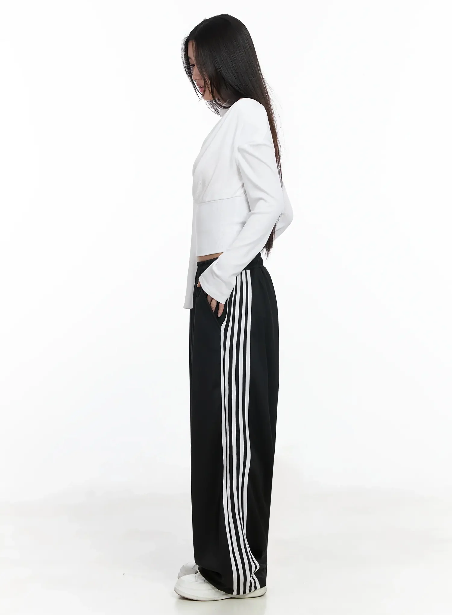 Ribbed Off-Shoulder Top and Scarf Set IM506 - Image 9