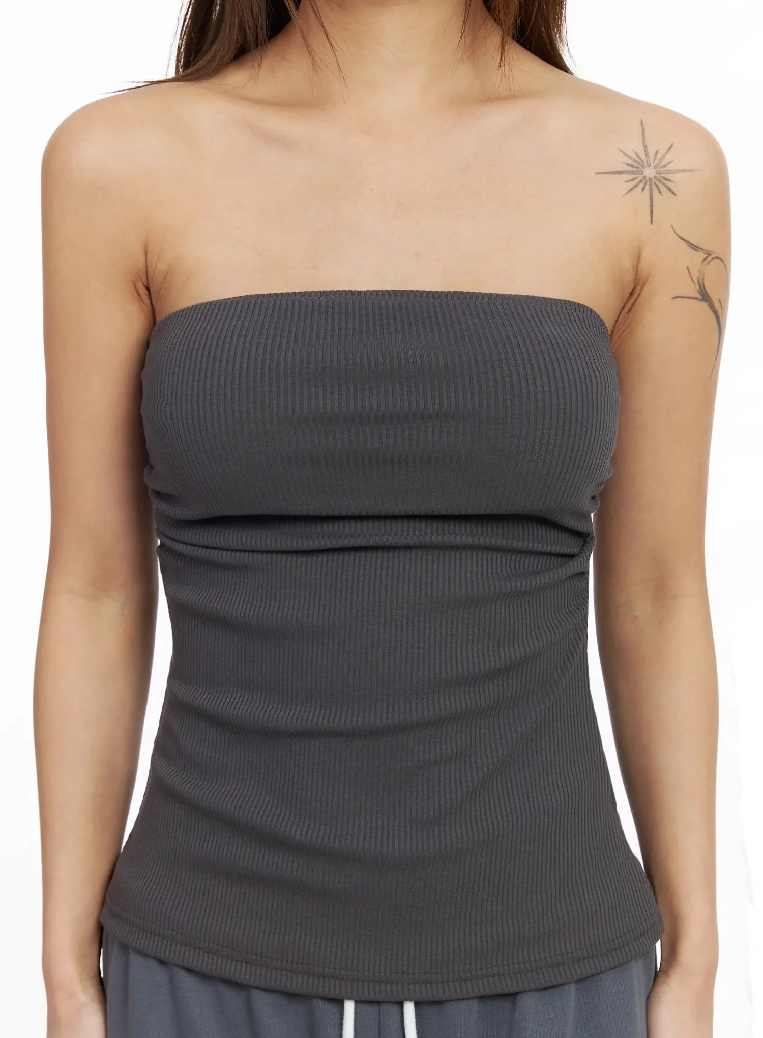 Ribbed Padded Tube Top IY504 - Image 4