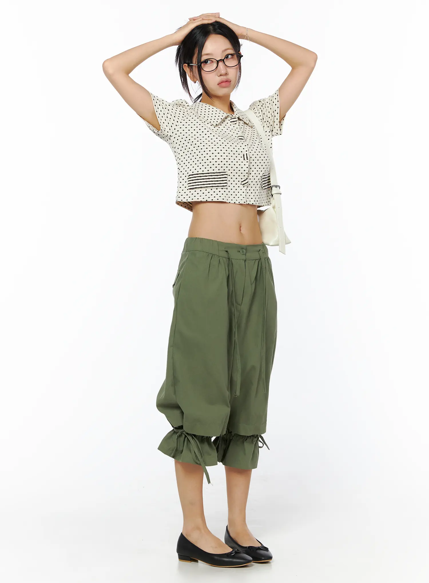 Ribbon Detail Capri Pants CU512 - Image 2