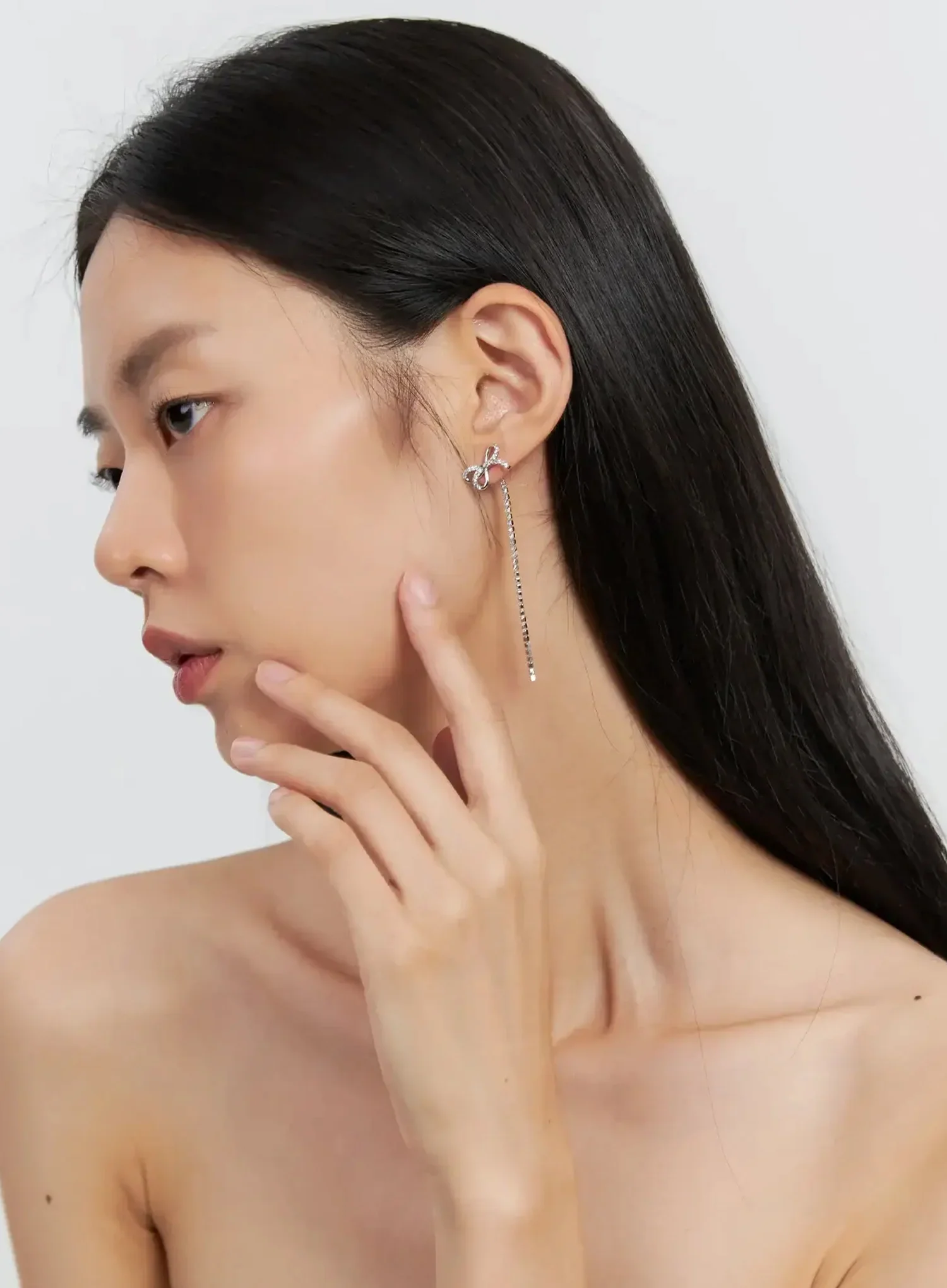 Ribbon Drop Earrings IS515 - Image 5