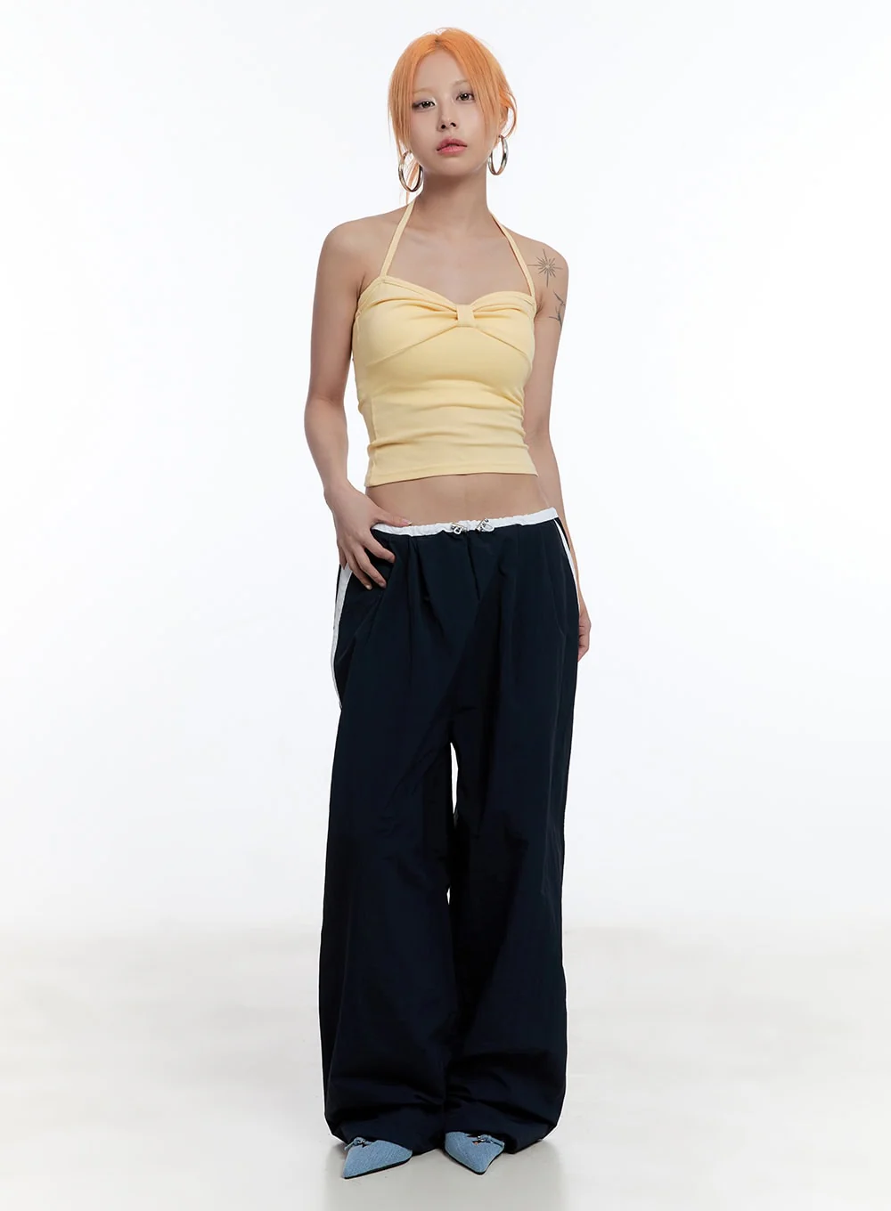 Ribbon Halter Crop Top CU502 - Image 3