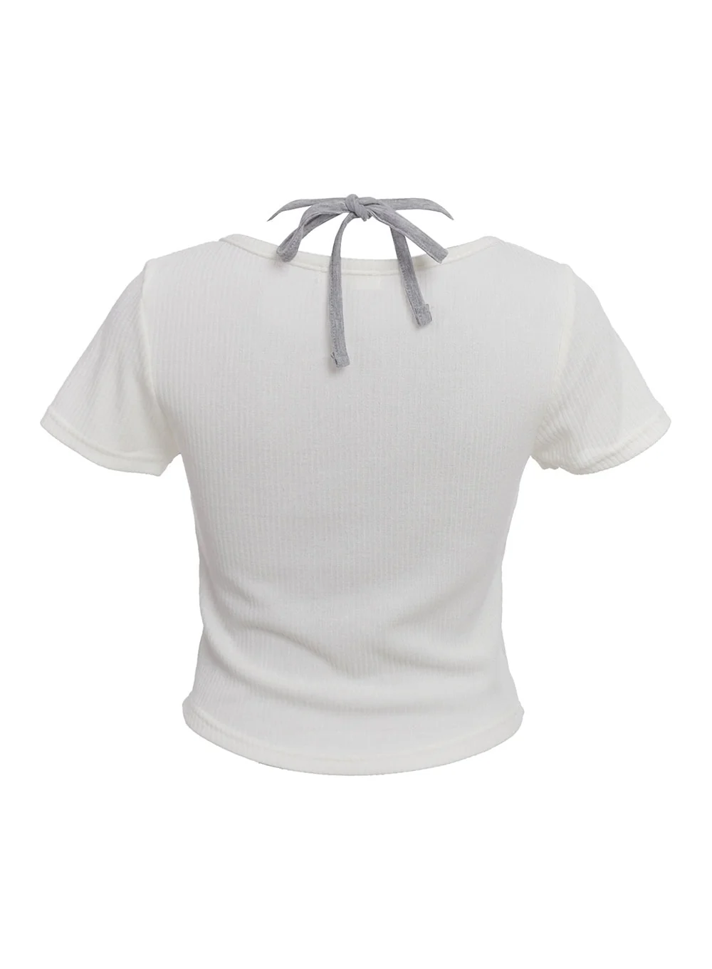 Ribbon Layered Short-Sleeve Cardigan CU520 - Image 4