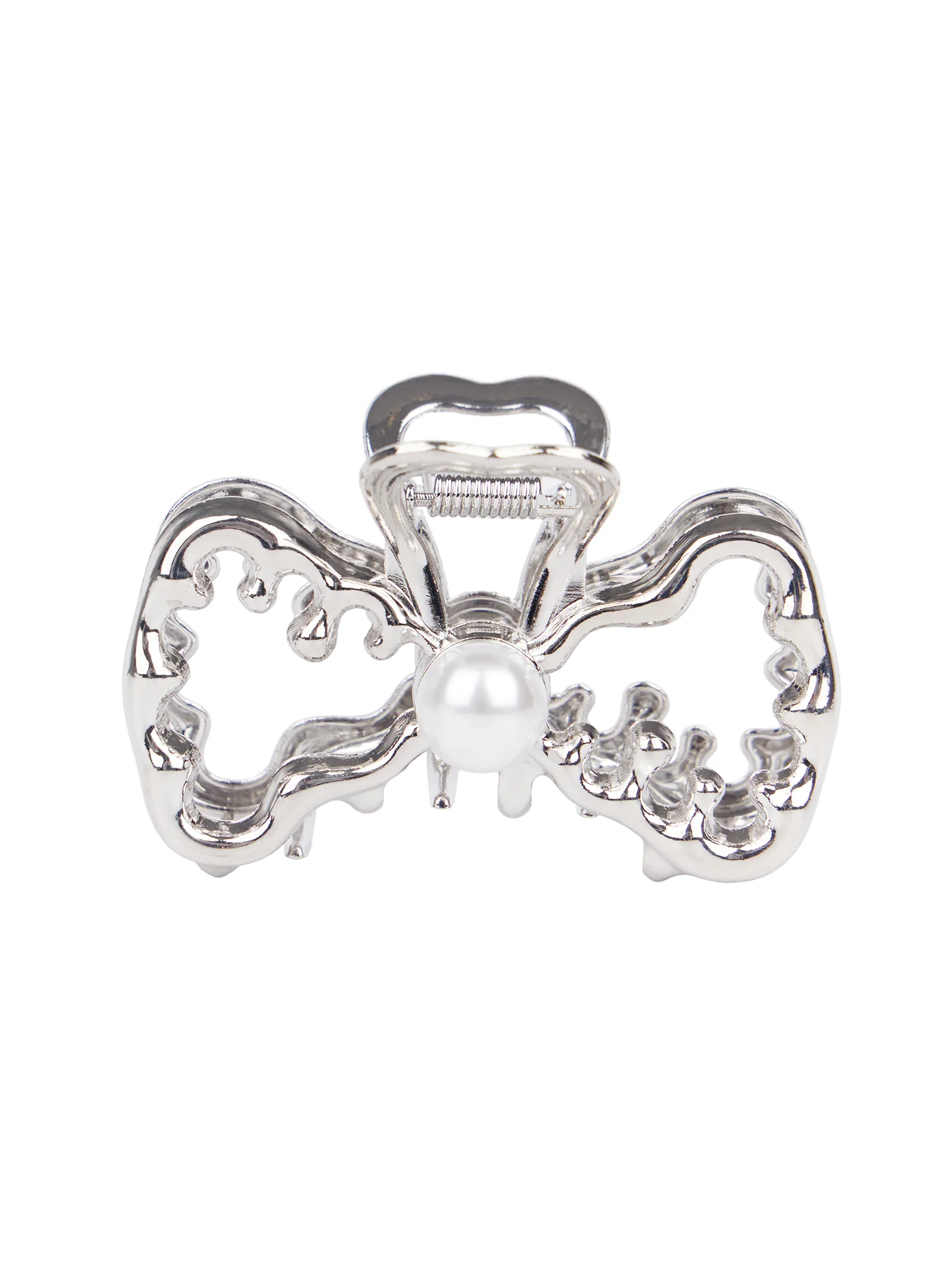 Ribbon Pearl Accent Hair Clip CM519