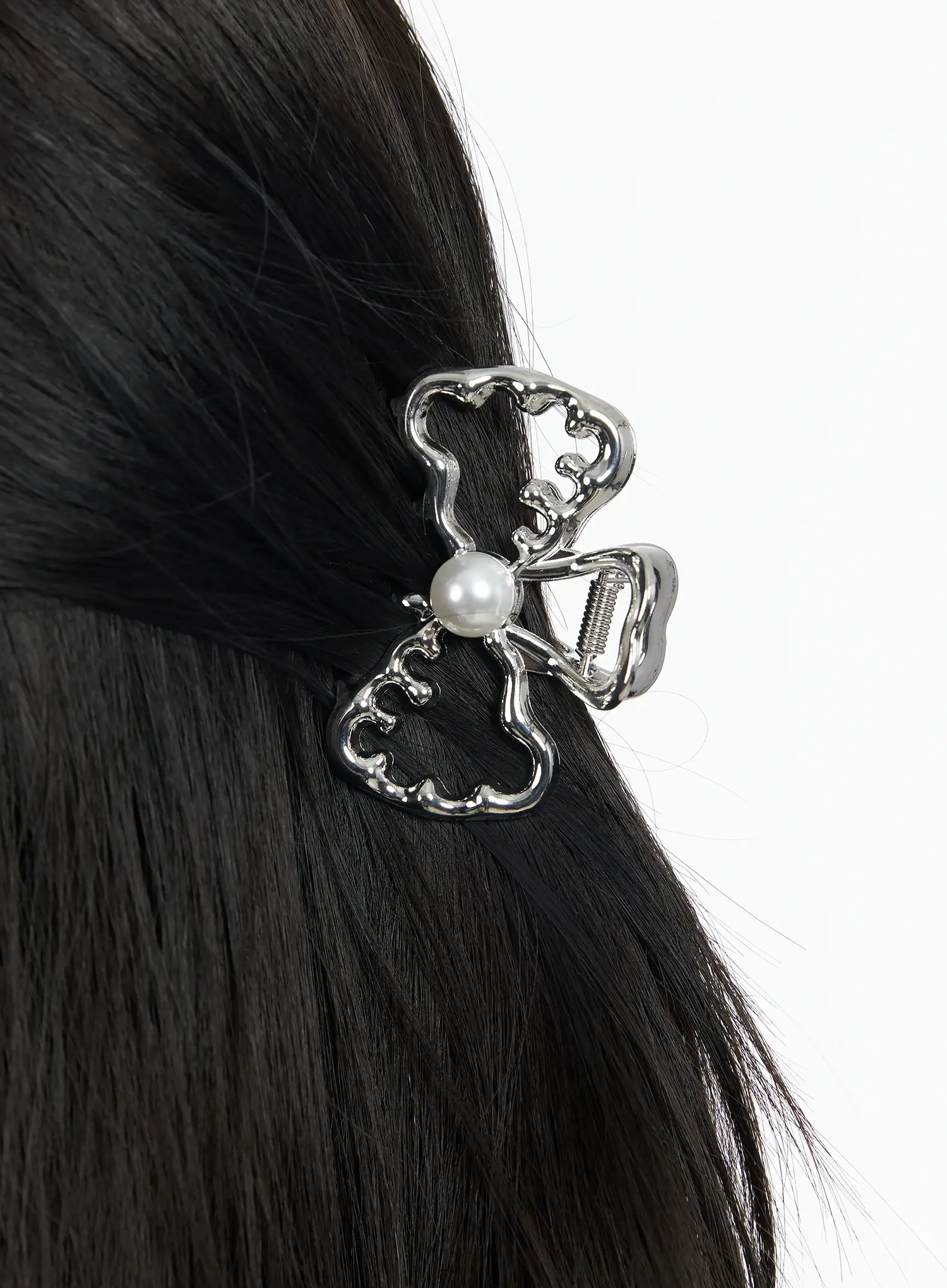 Ribbon Pearl Accent Hair Clip CM519 - Image 3