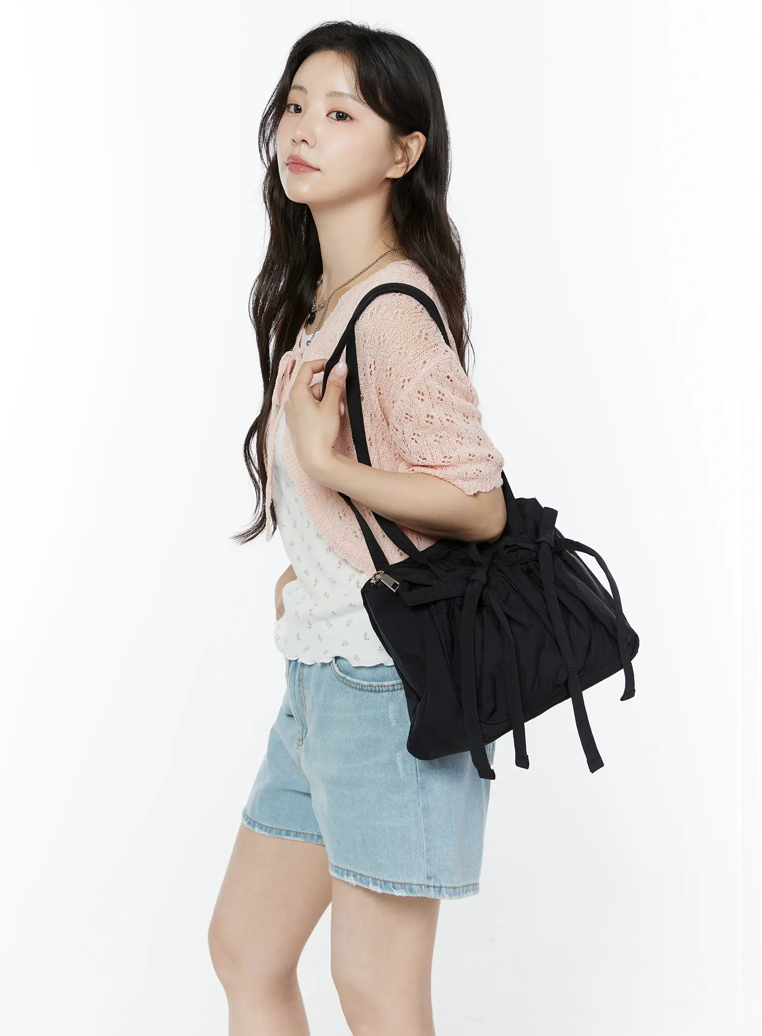 Ribbon Pocket Shoulder Bag IY507 - Image 2