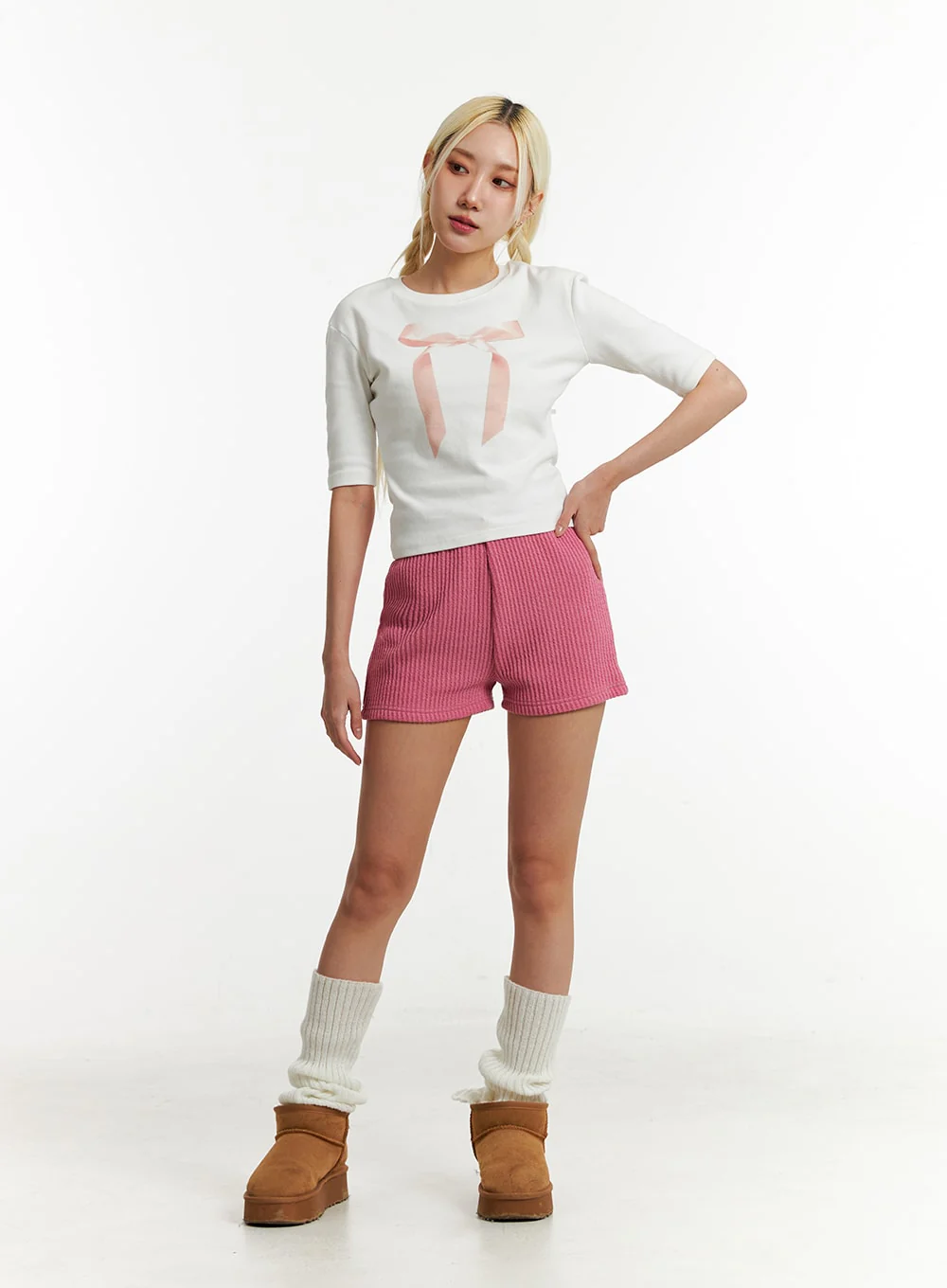 Ribbon Slip Crop T-shirt ID313 - Image 2