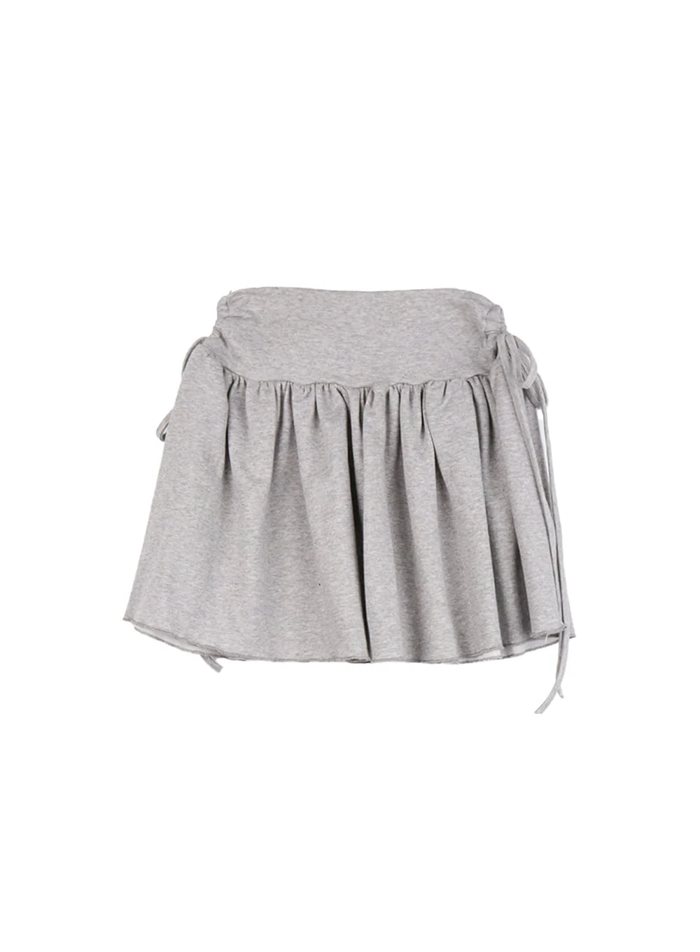 Ribbon-Tie Shirred Mini Skirt IF505 - Image 15