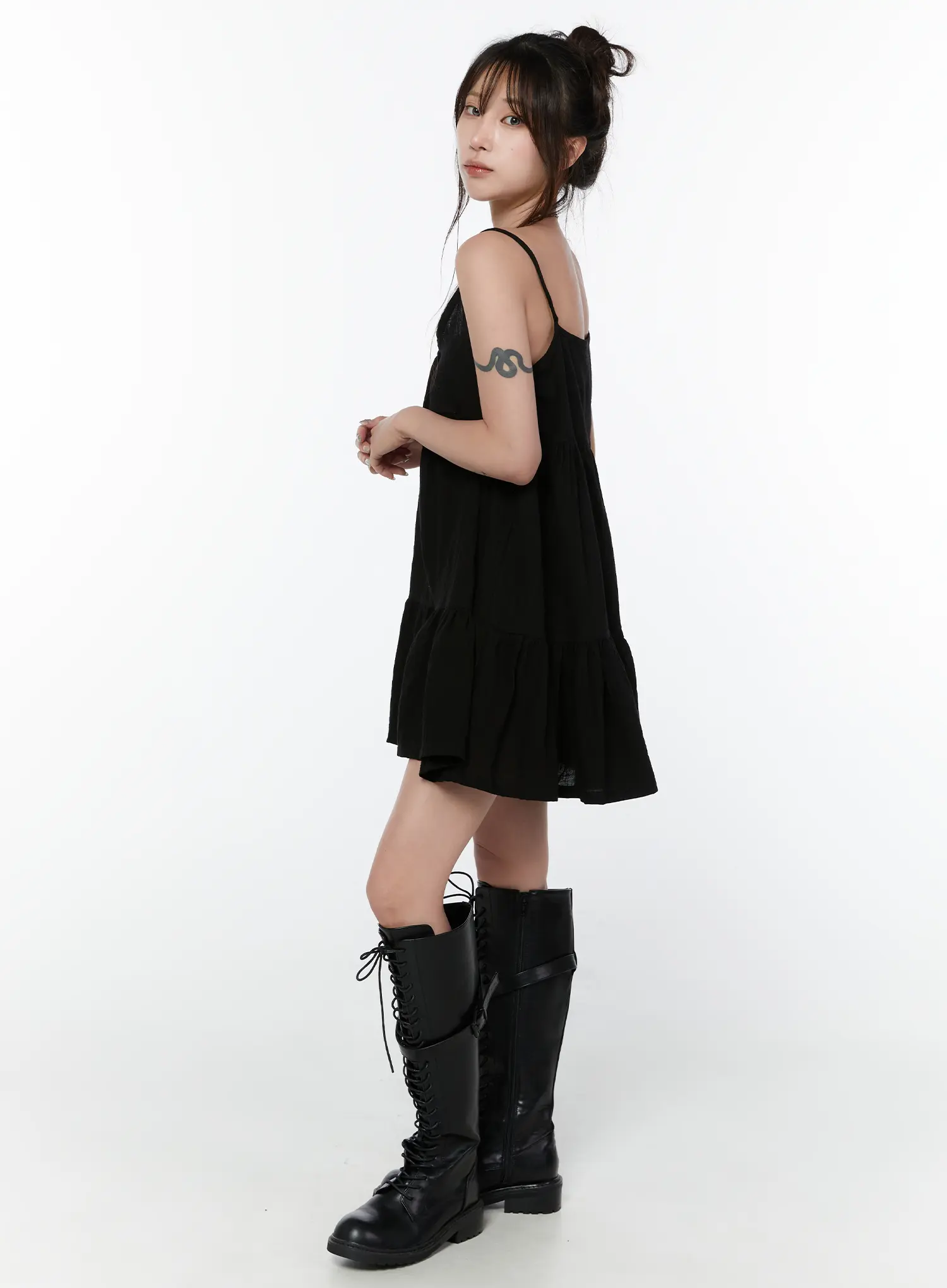 Ribbon Tiered Mini Dress CY515 - Image 6
