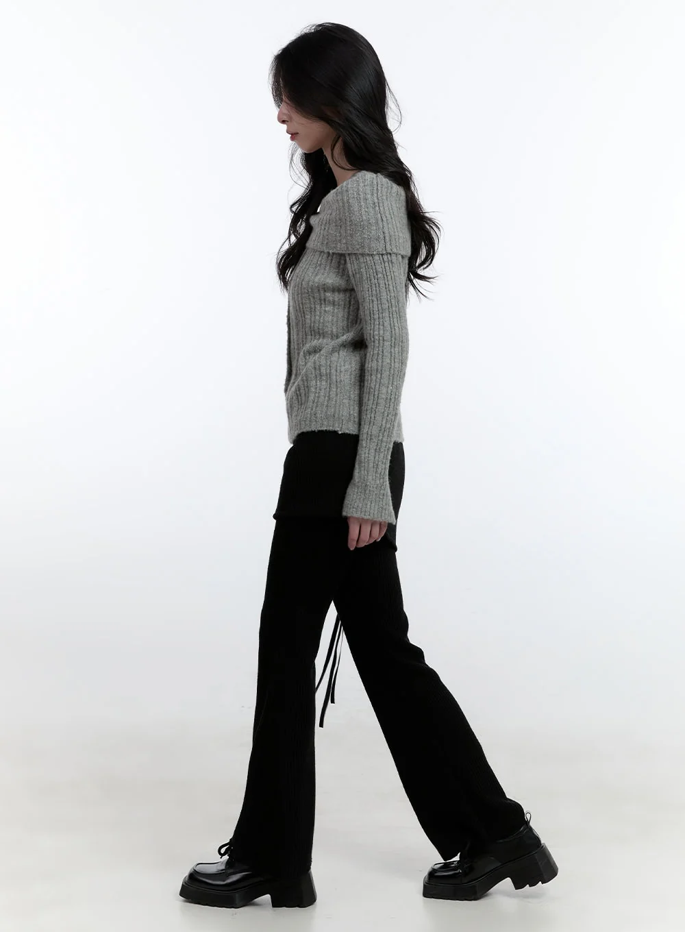Ribboned Layered Skirt Pants Set CJ520 - Image 5
