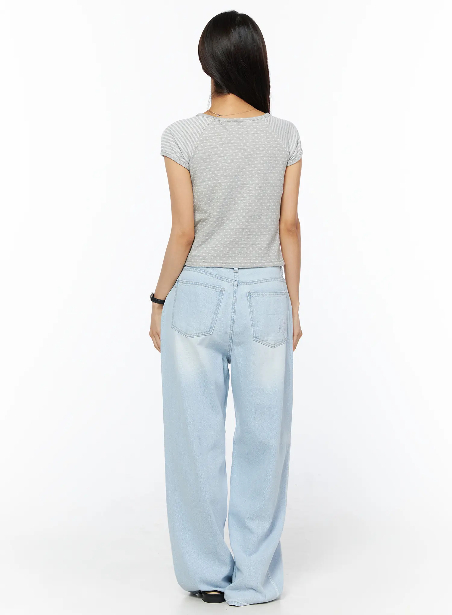 Rina Washed Wide-Leg Jeans CU522 - Image 8