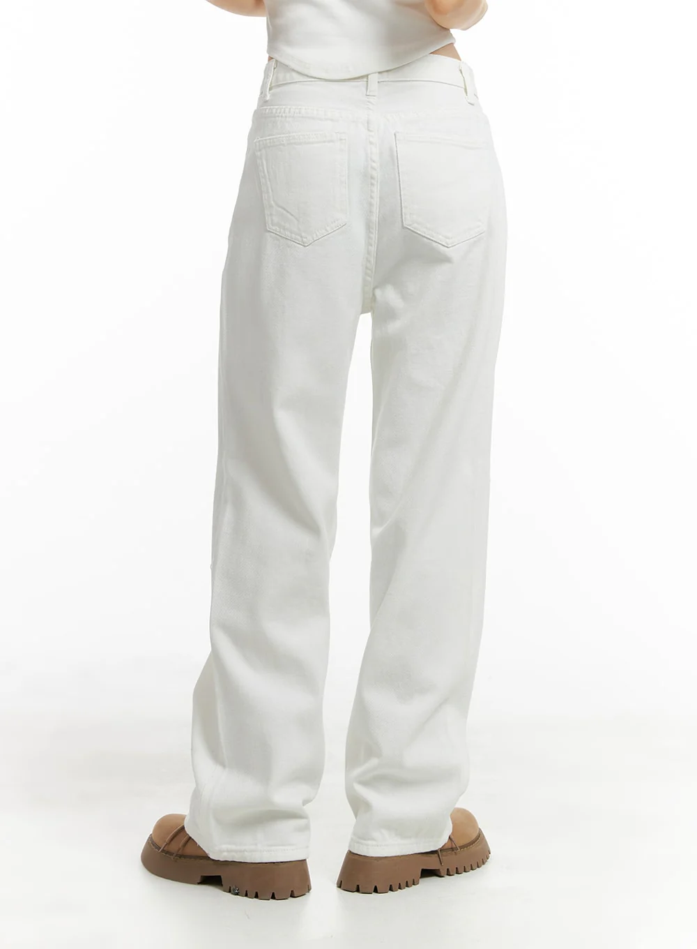 Ripped Knee Cotton Pants OM426 - Image 7