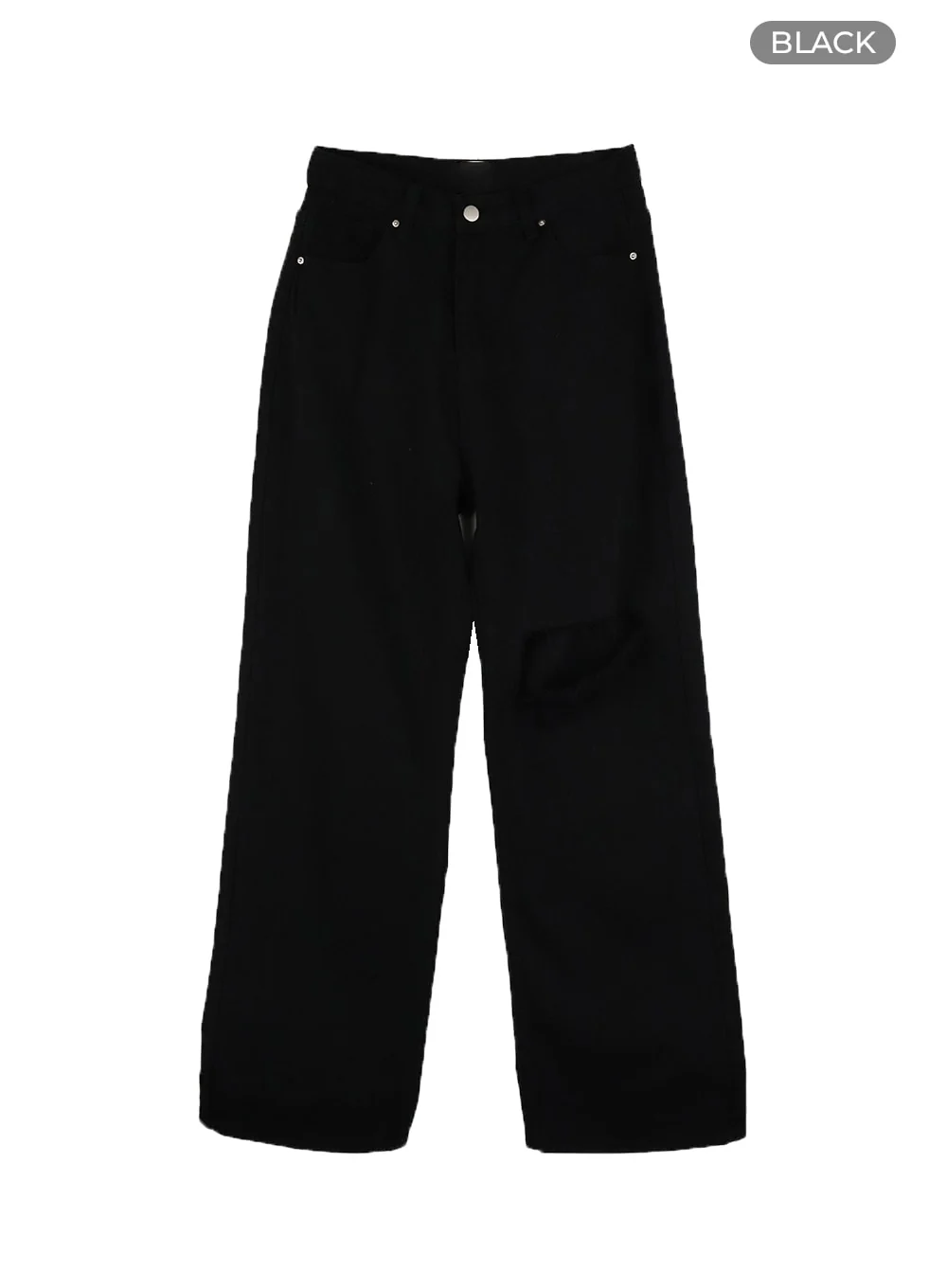 Ripped Knee Cotton Pants OM426 - Image 9