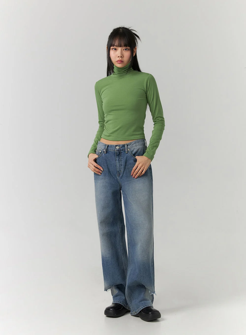 Ripped Straight Leg Jeans CD308 - Image 2