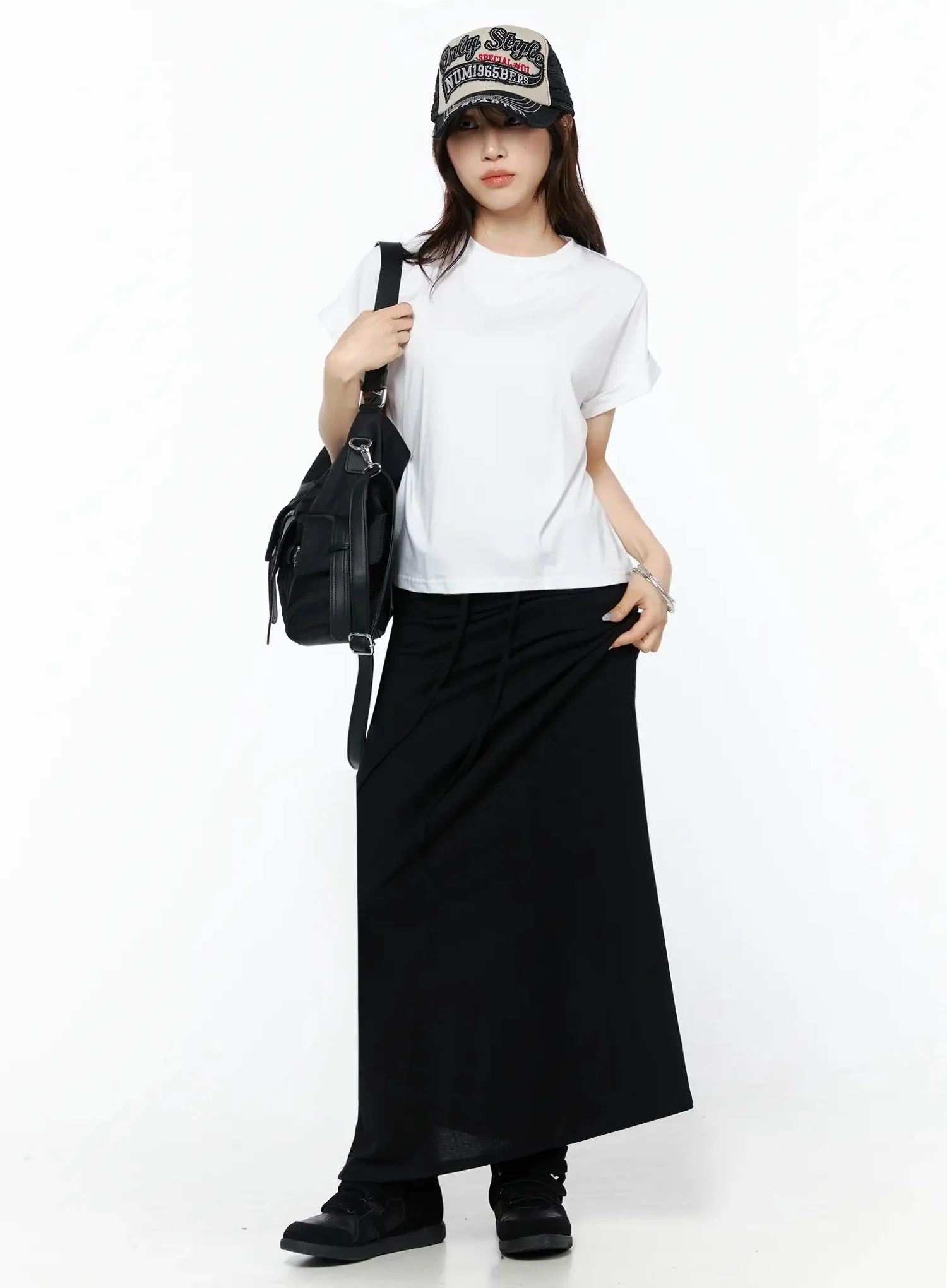 Rolled Cuff Loose Tee IU524 - Image 12