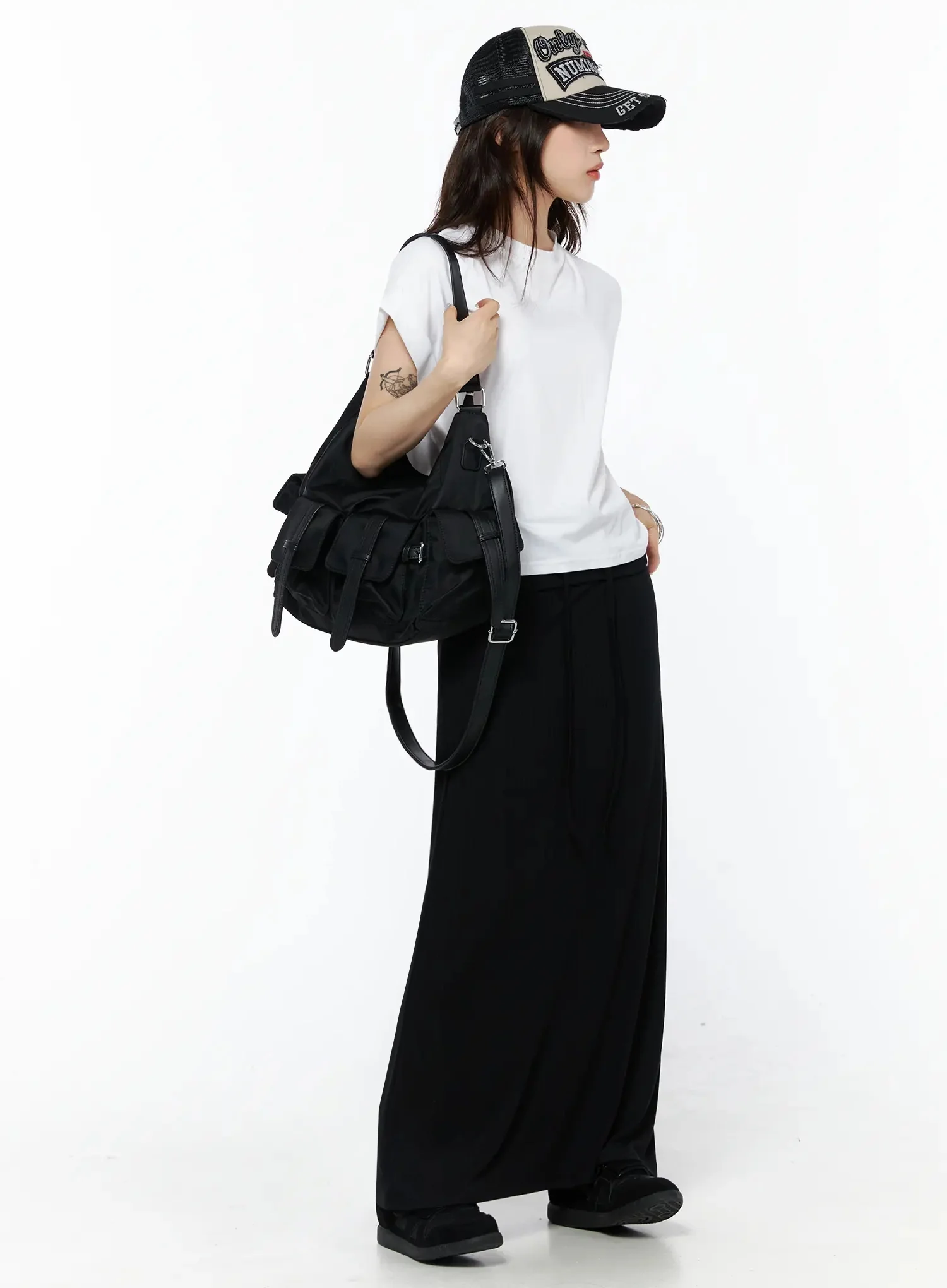 Rolled Cuff Loose Tee IU524 - Image 2