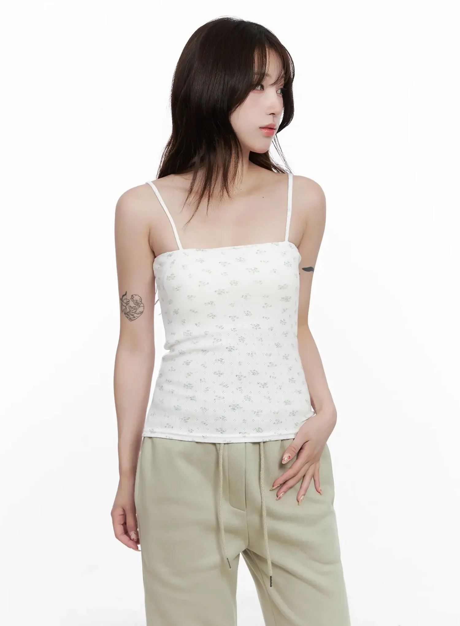 Romantic Floral Padded Camisole Top IN514 - Image 5