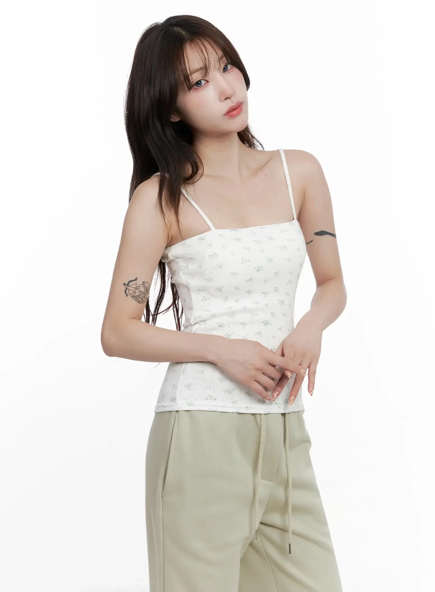 Romantic Floral Padded Camisole Top IN514 - Image 6