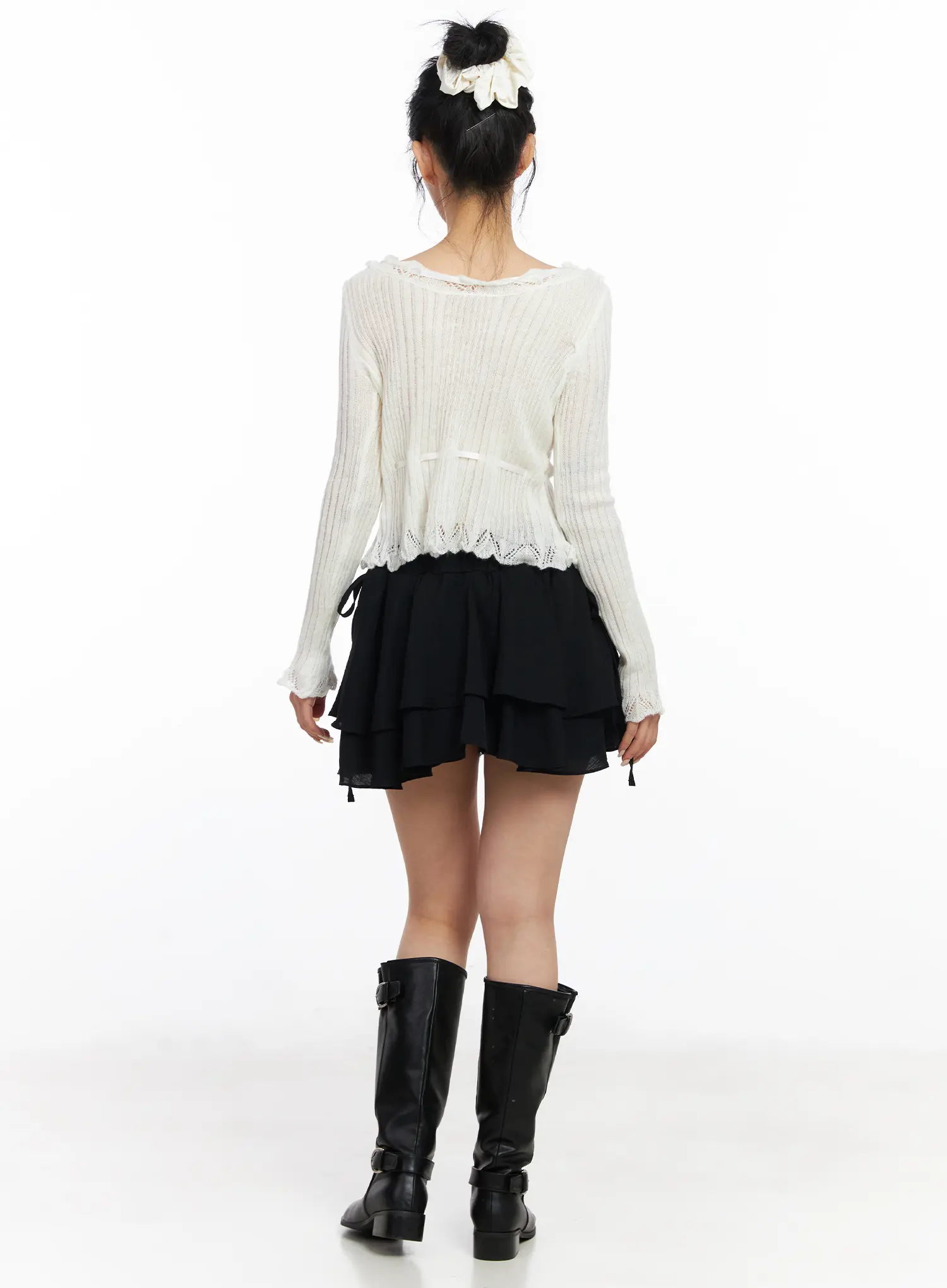 Romantic Frill Ribbon Knit Cardigan CJ523 - Image 18