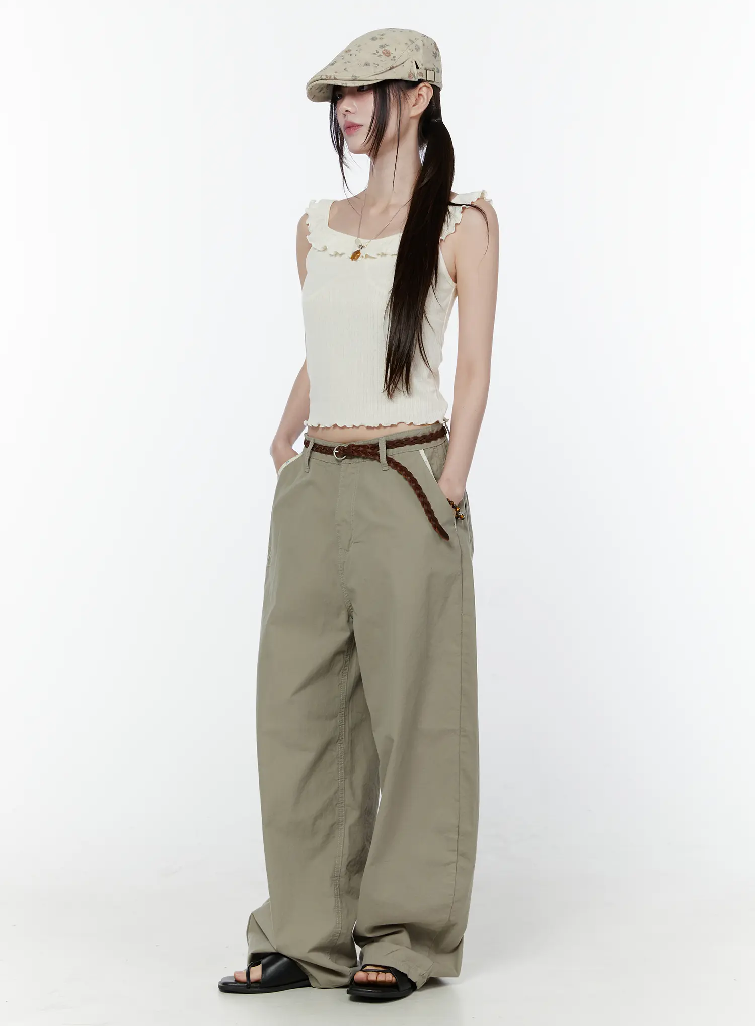 Romantic Frilled Sleeveless Top CU508 - Image 7