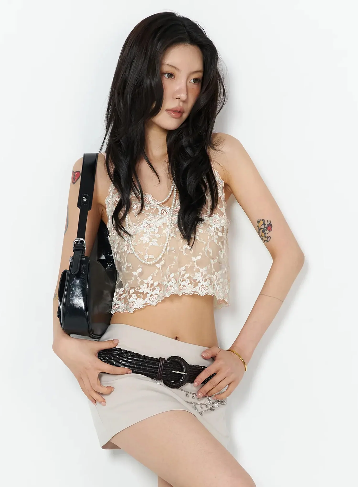Romantic Lace Embroidered Cami IU509