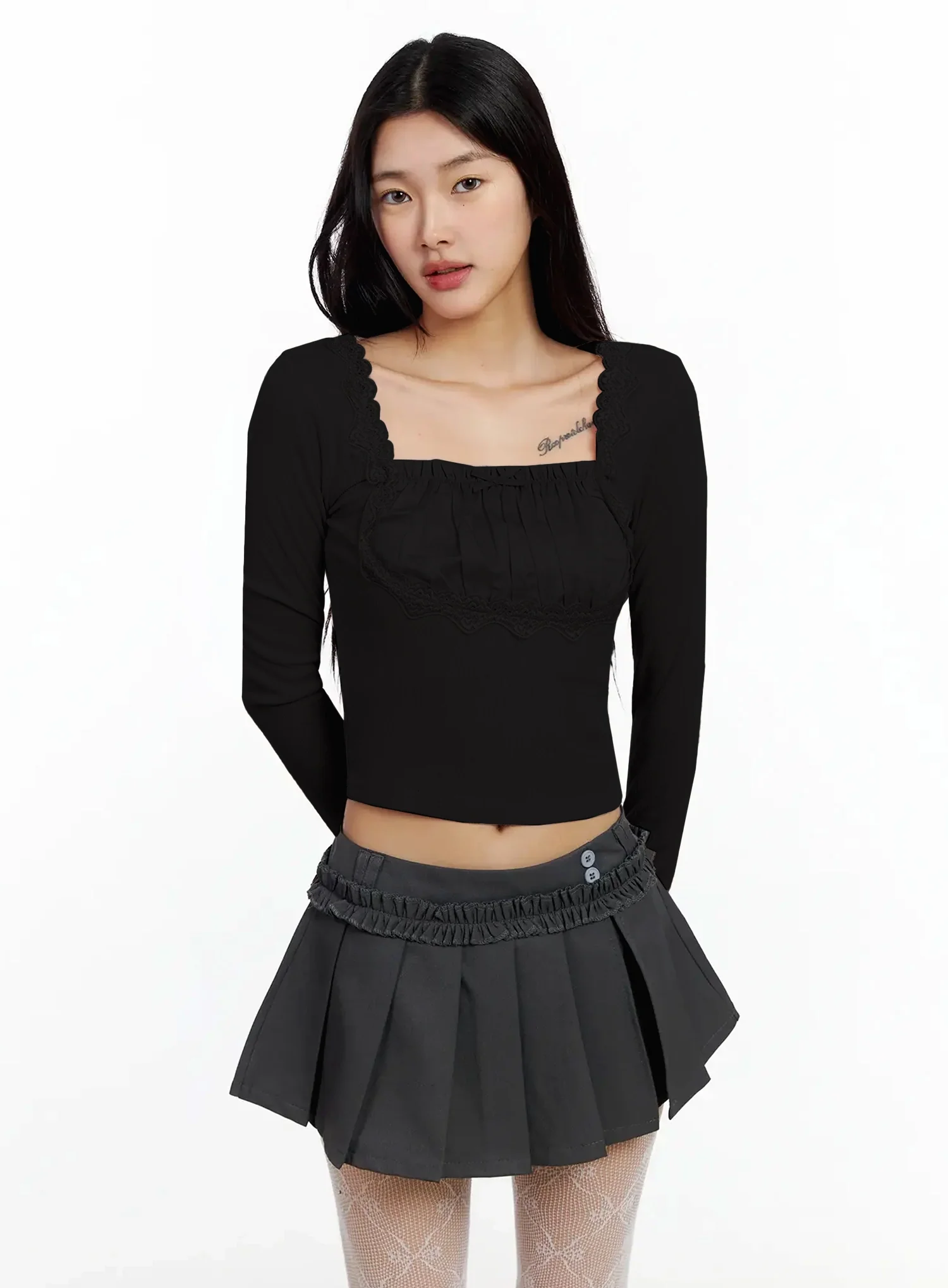 Romantic Ribbon Detail Blouse IA508 - Image 15