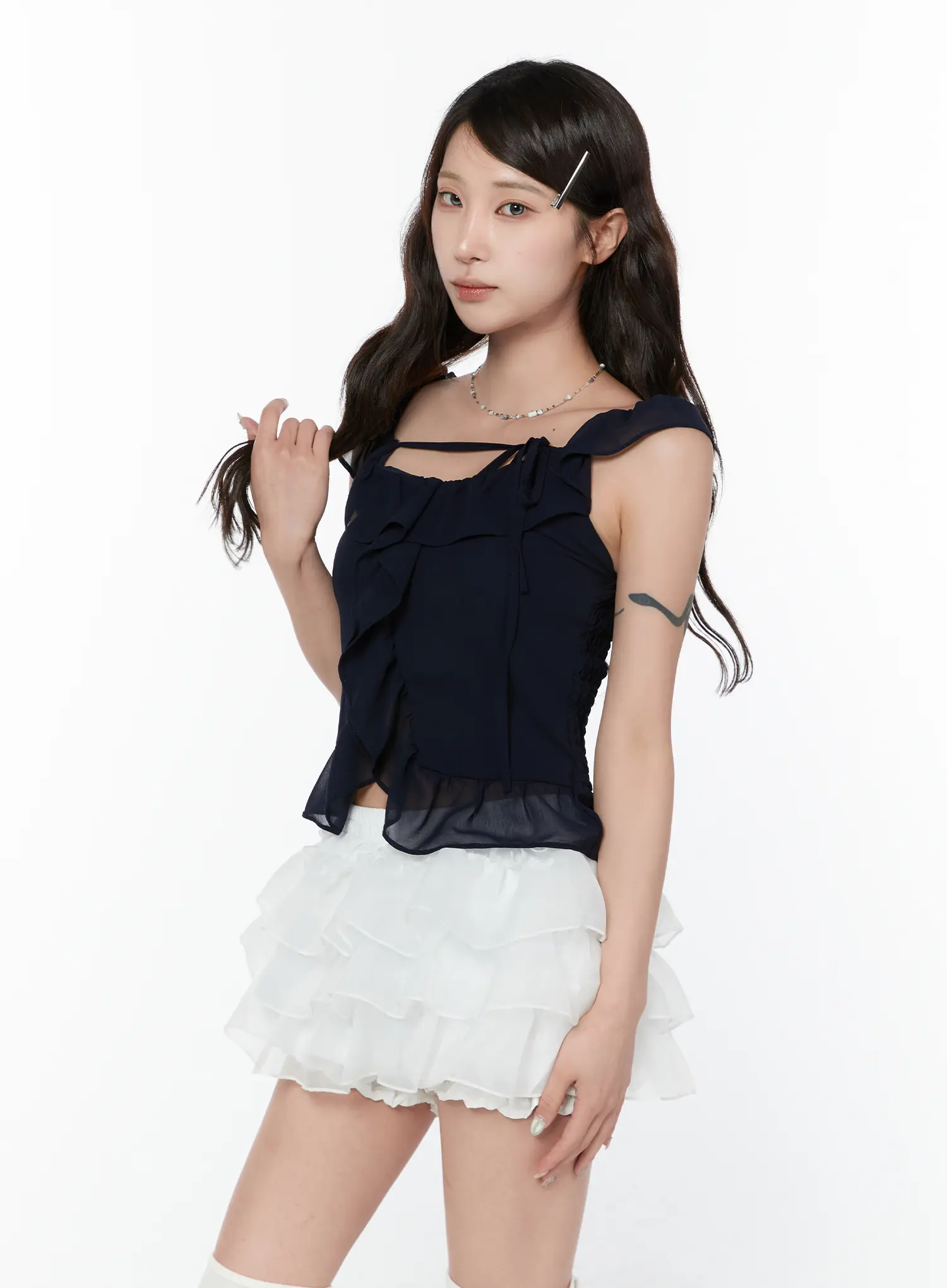 Romantic Ruffle Chiffon Top CY515 - Image 5