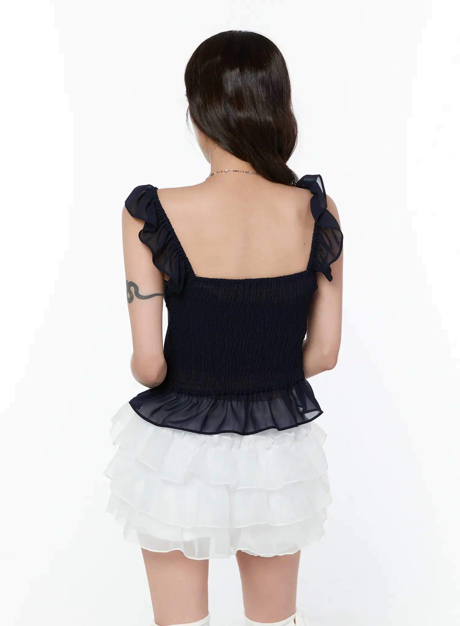 Romantic Ruffle Chiffon Top CY515 - Image 8