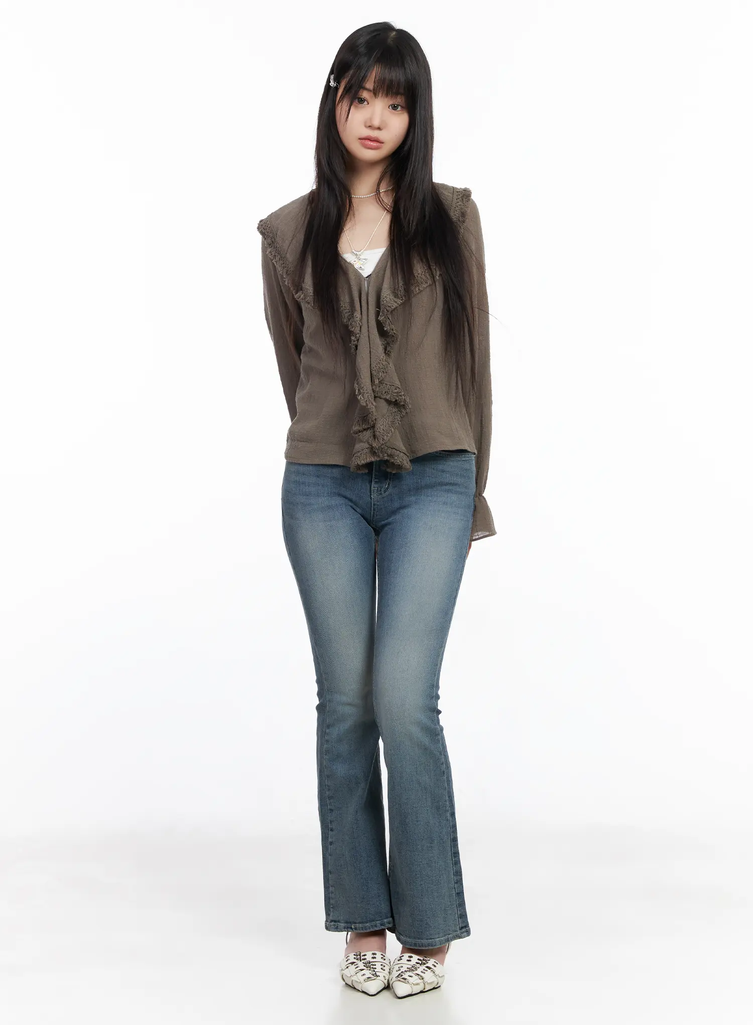 Romantic Ruffle Trimmed Blouse CM513 - Image 3
