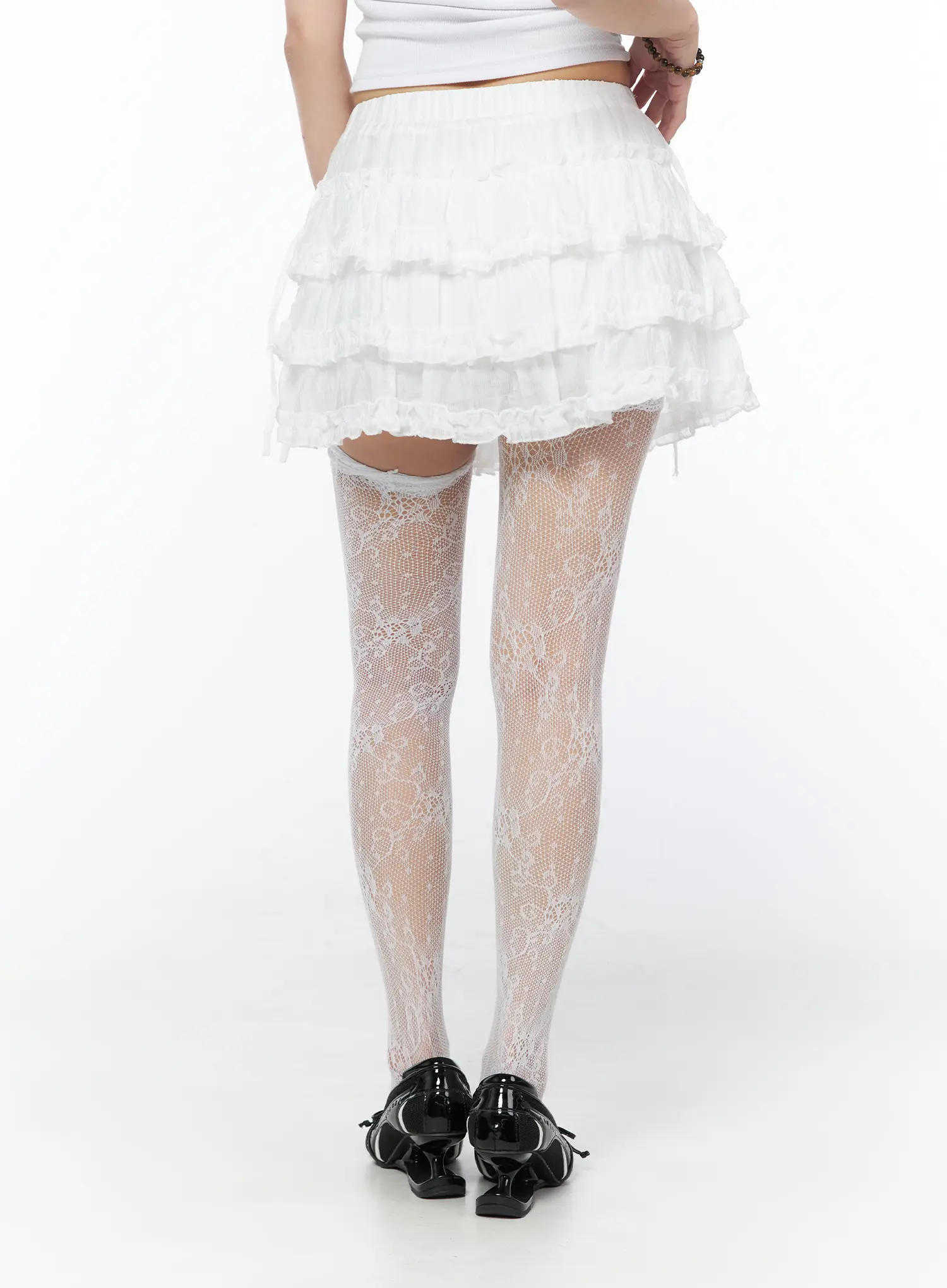 Romantic Tiered Ruffle Mini Skirt CY529 - Image 4