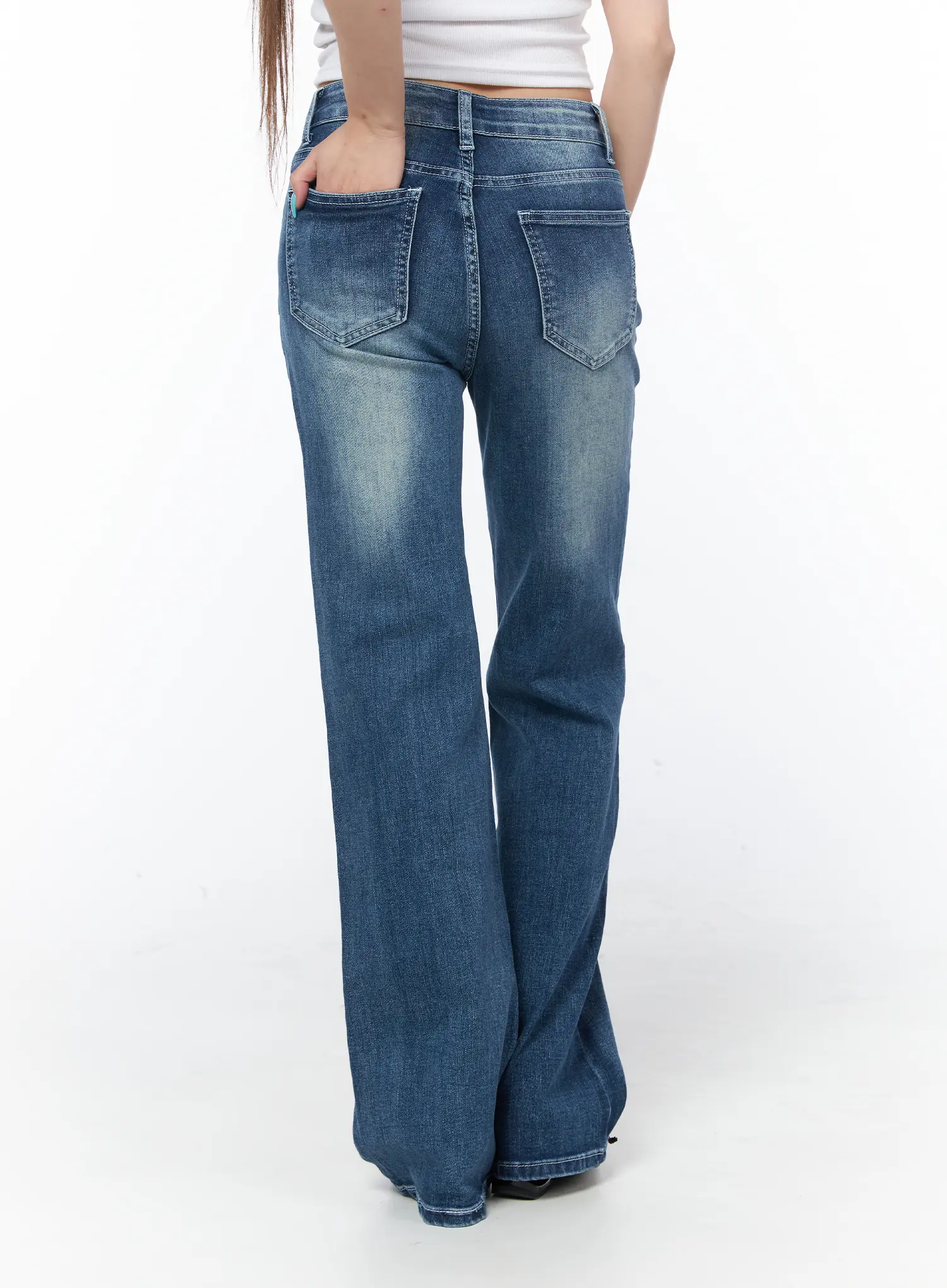 Romi Washed Flare Jeans CY529 - Image 4