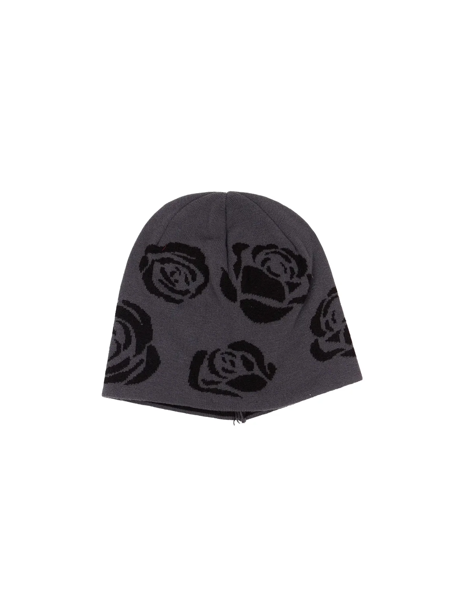 Rose Pattern Knit Beanie IA523 - Image 10