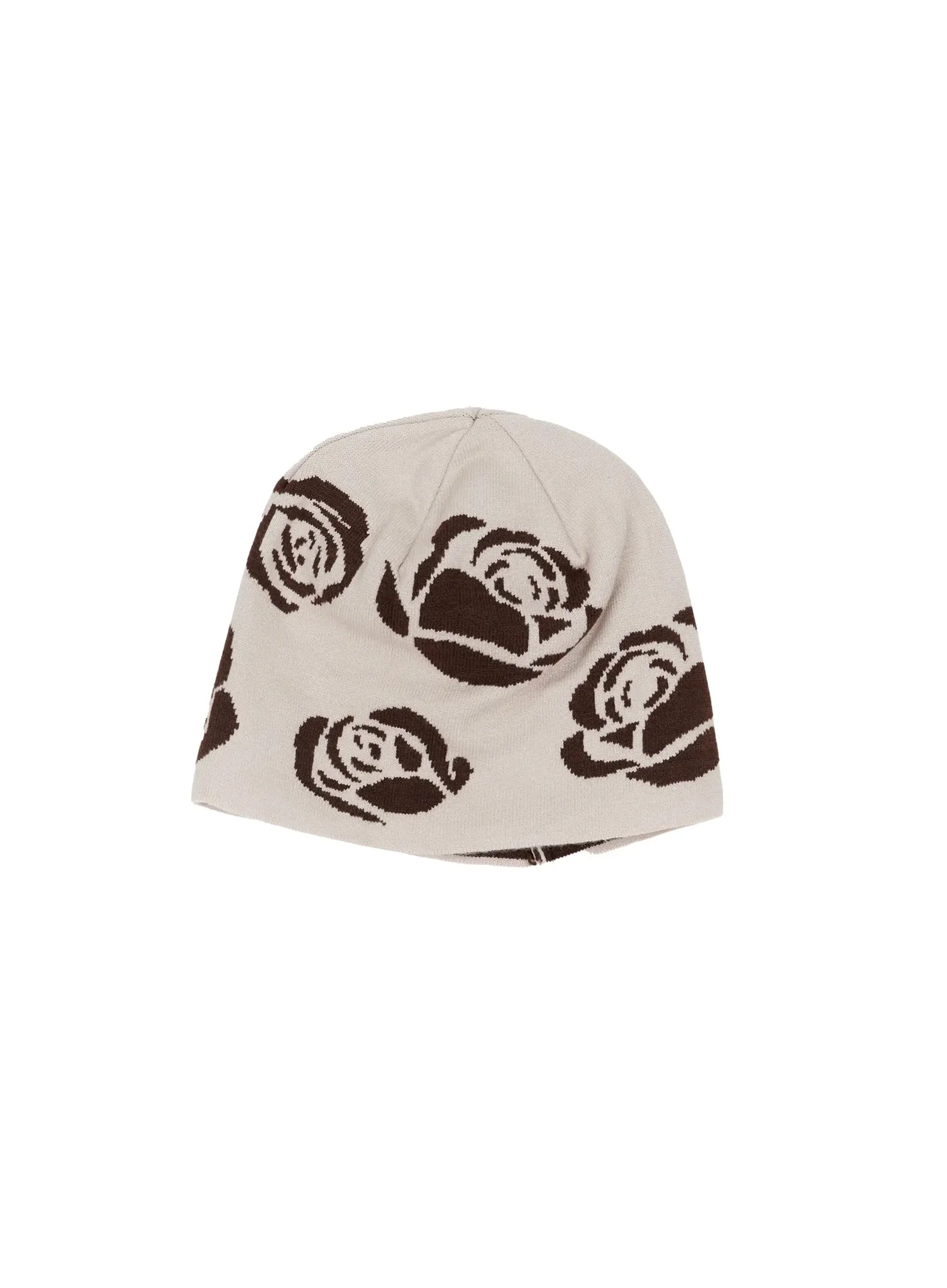 Rose Pattern Knit Beanie IA523 - Image 8
