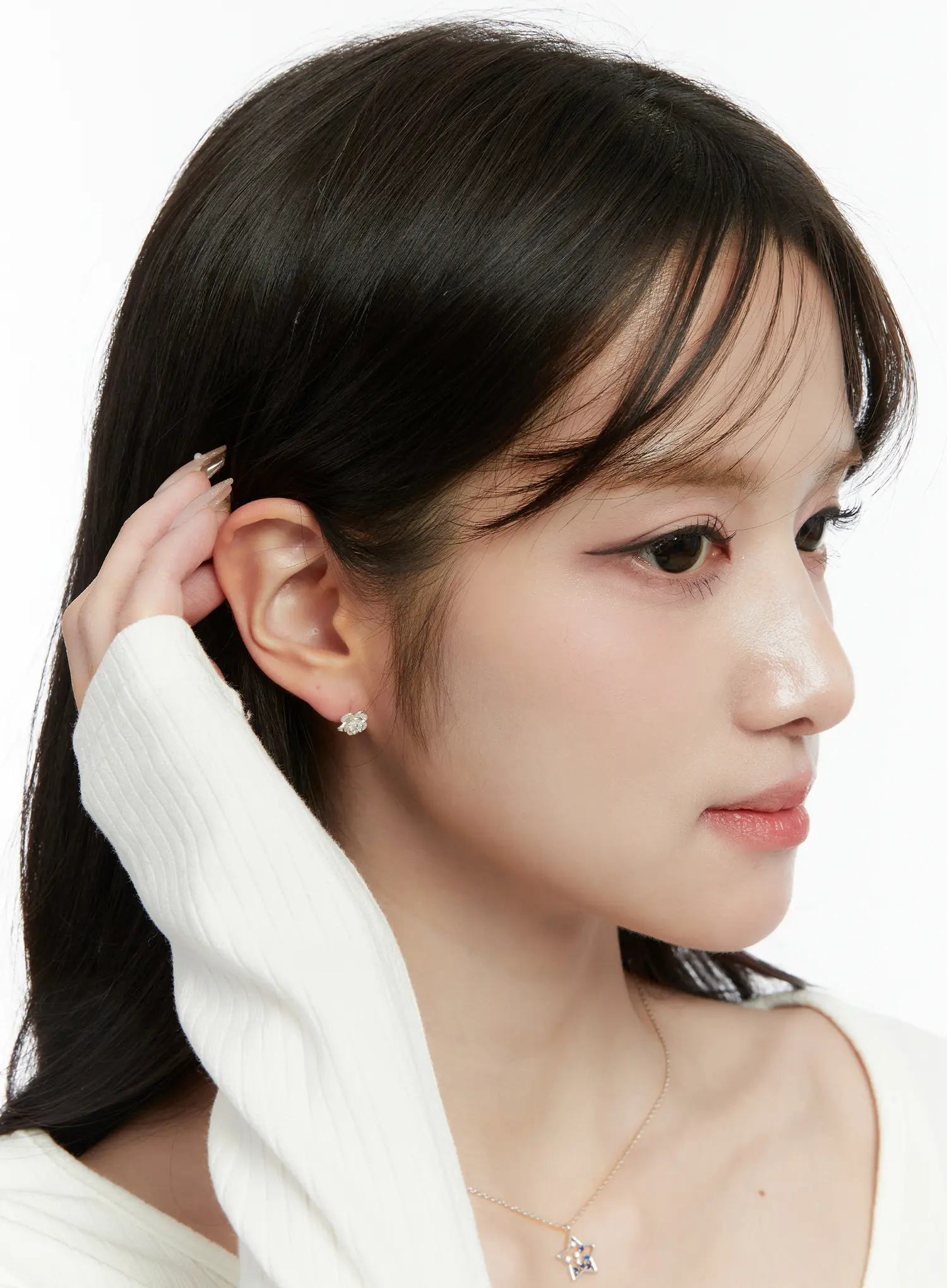 Rose Stud Earrings CD514 - Image 2