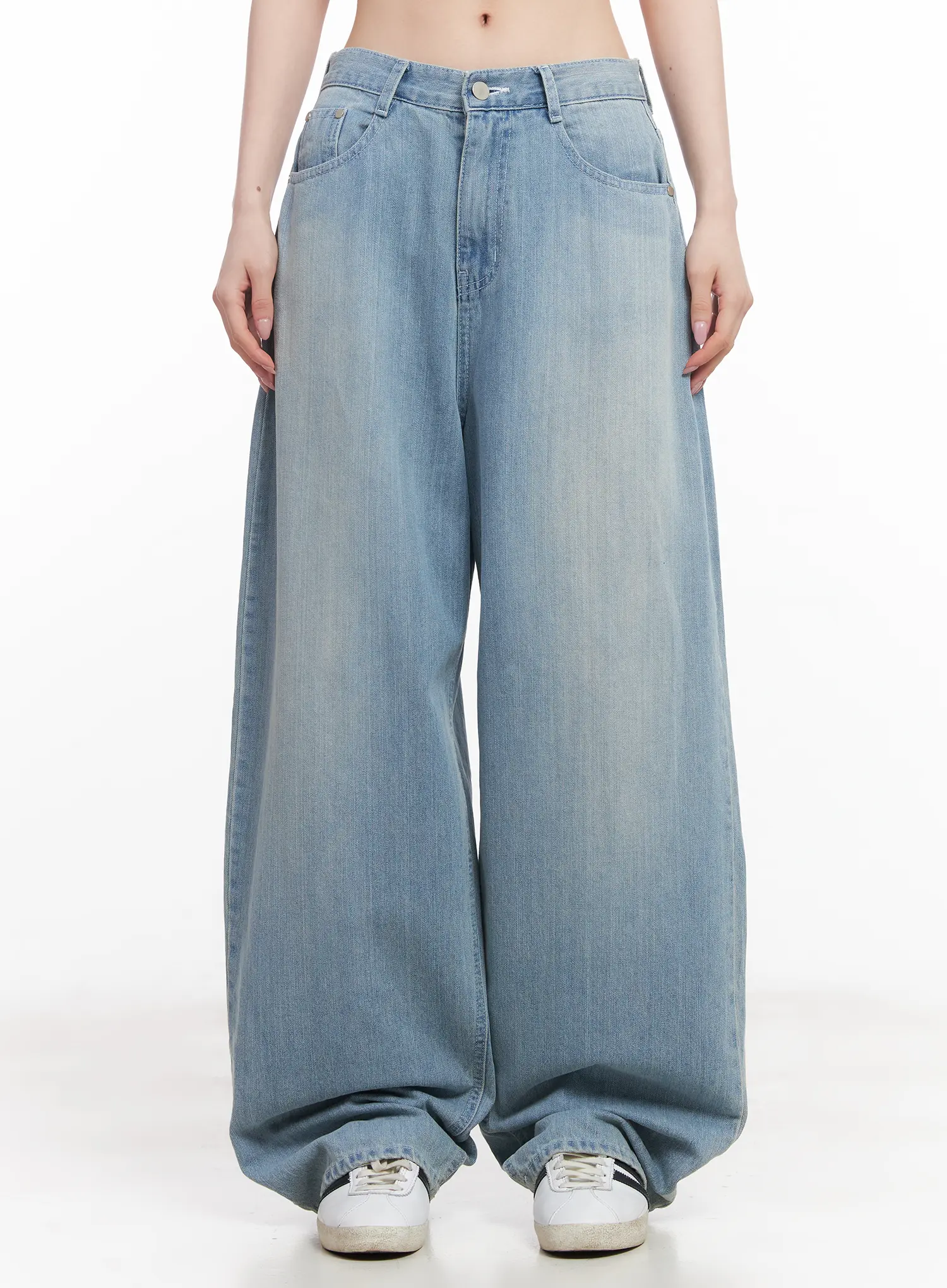 Rose Washed Baggy Summer Denim Jeans CU511